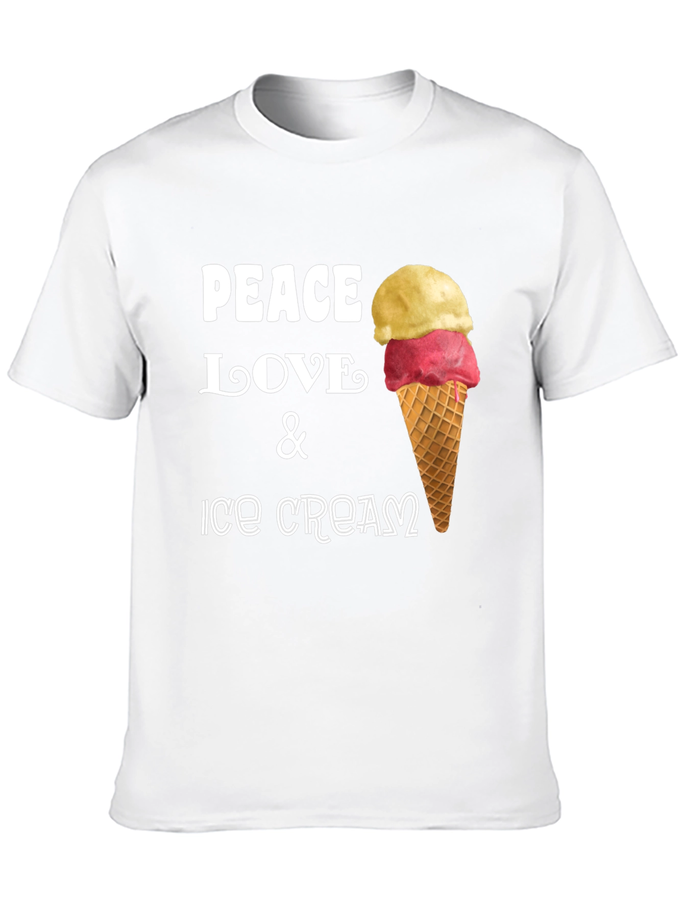 Peace Love & Ice Cream Graphic Tee