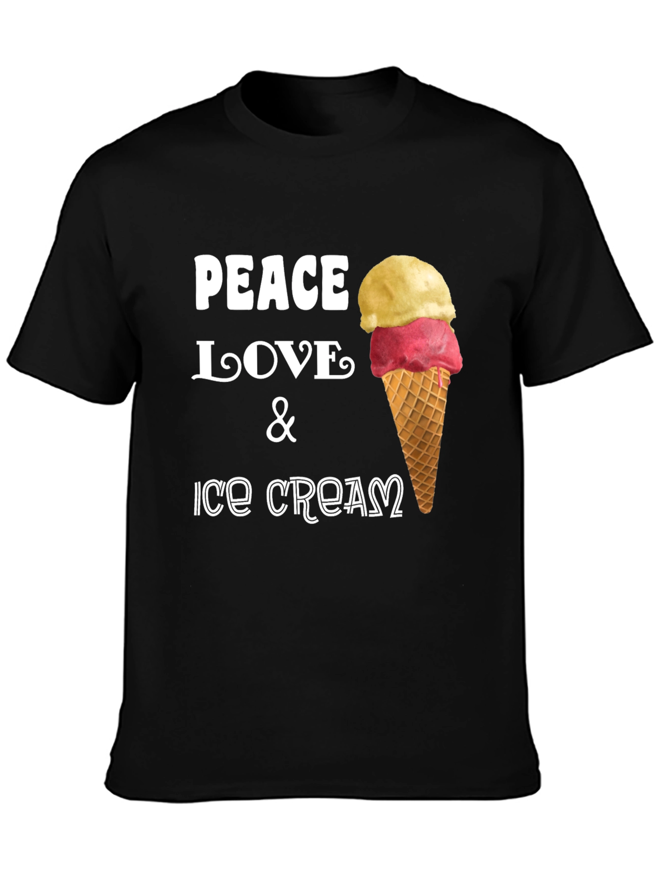 Peace Love & Ice Cream Graphic Tee