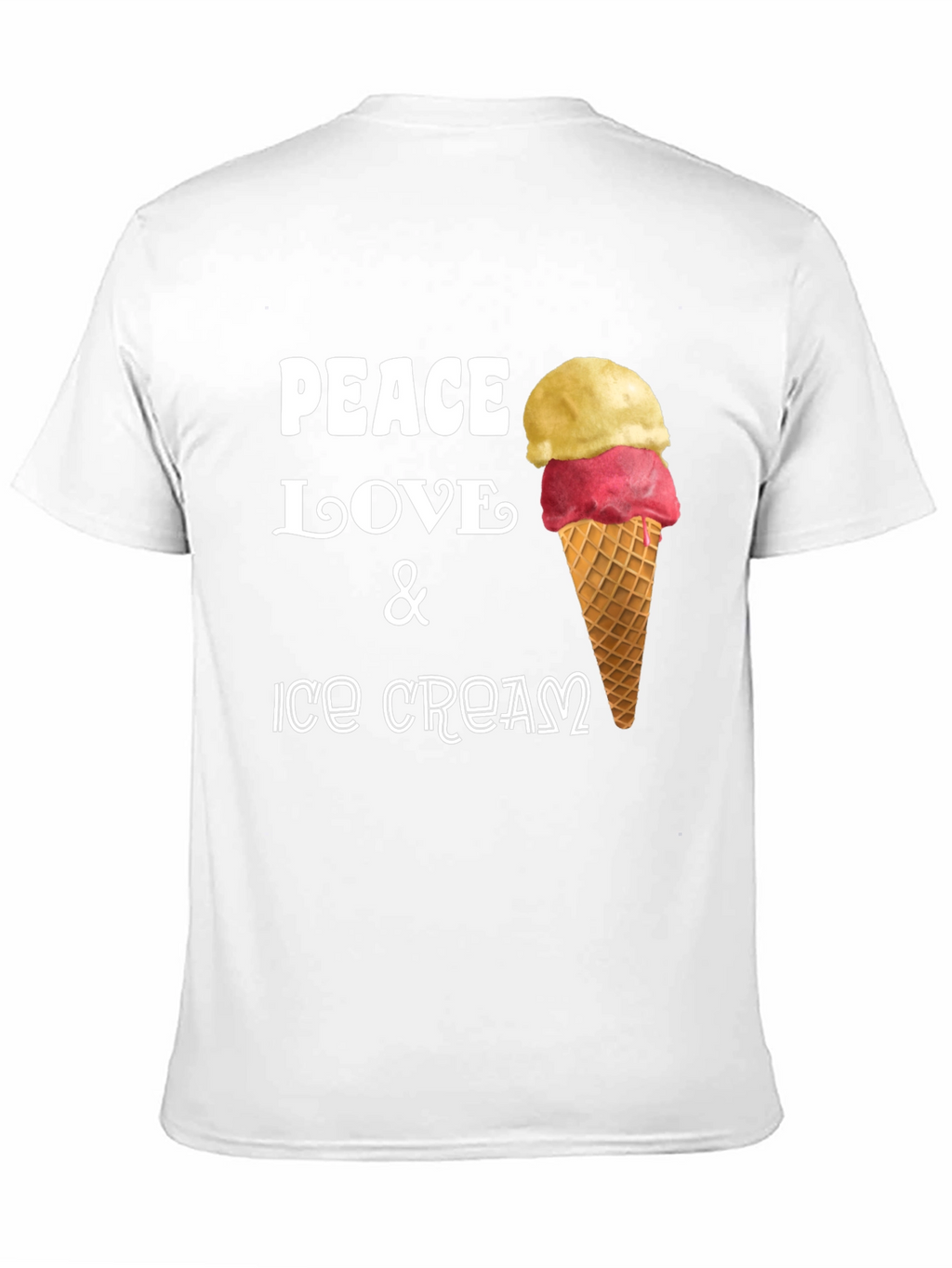 Peace Love & Ice Cream Graphic Tee