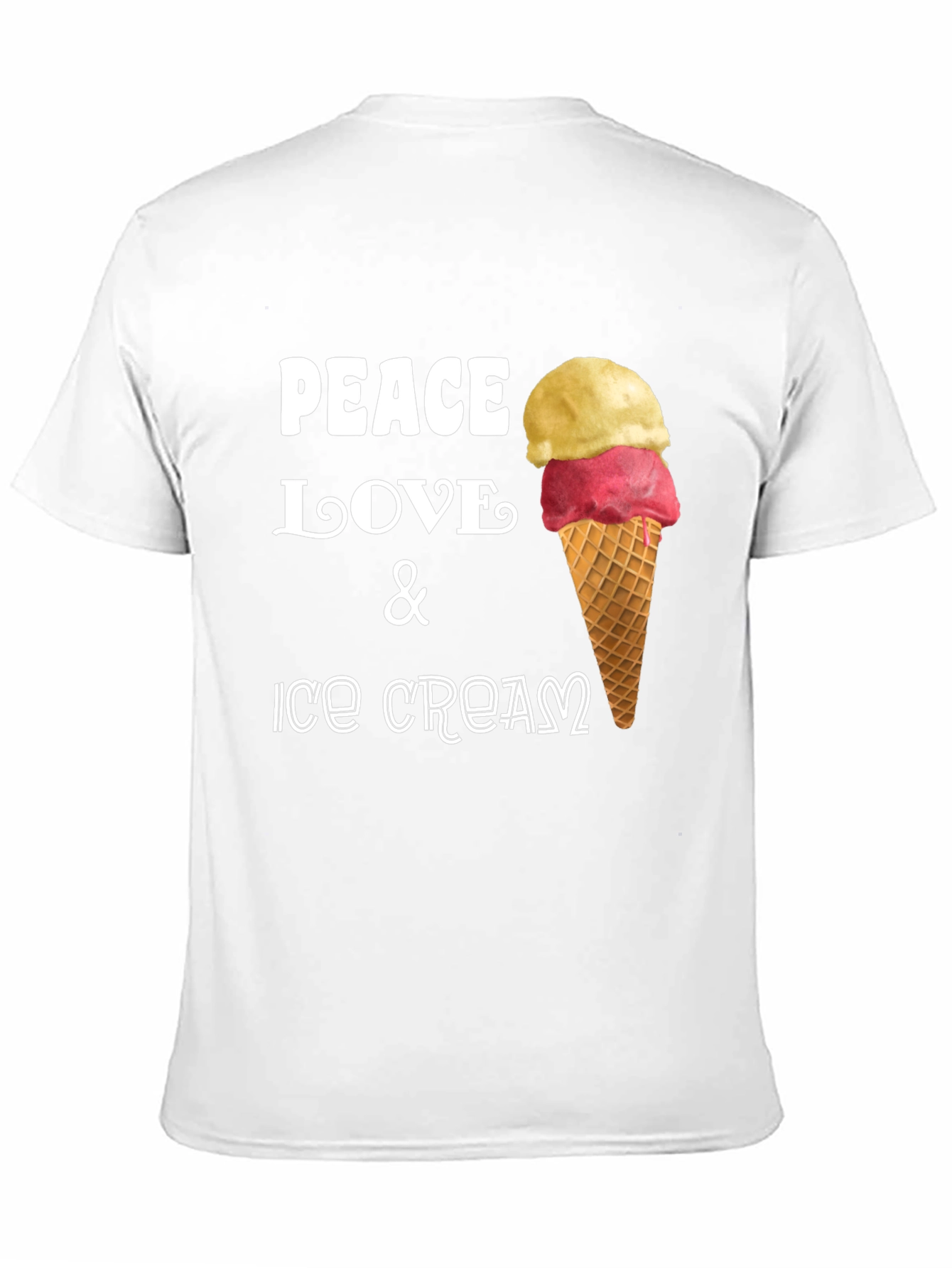 Peace Love & Ice Cream Graphic Tee