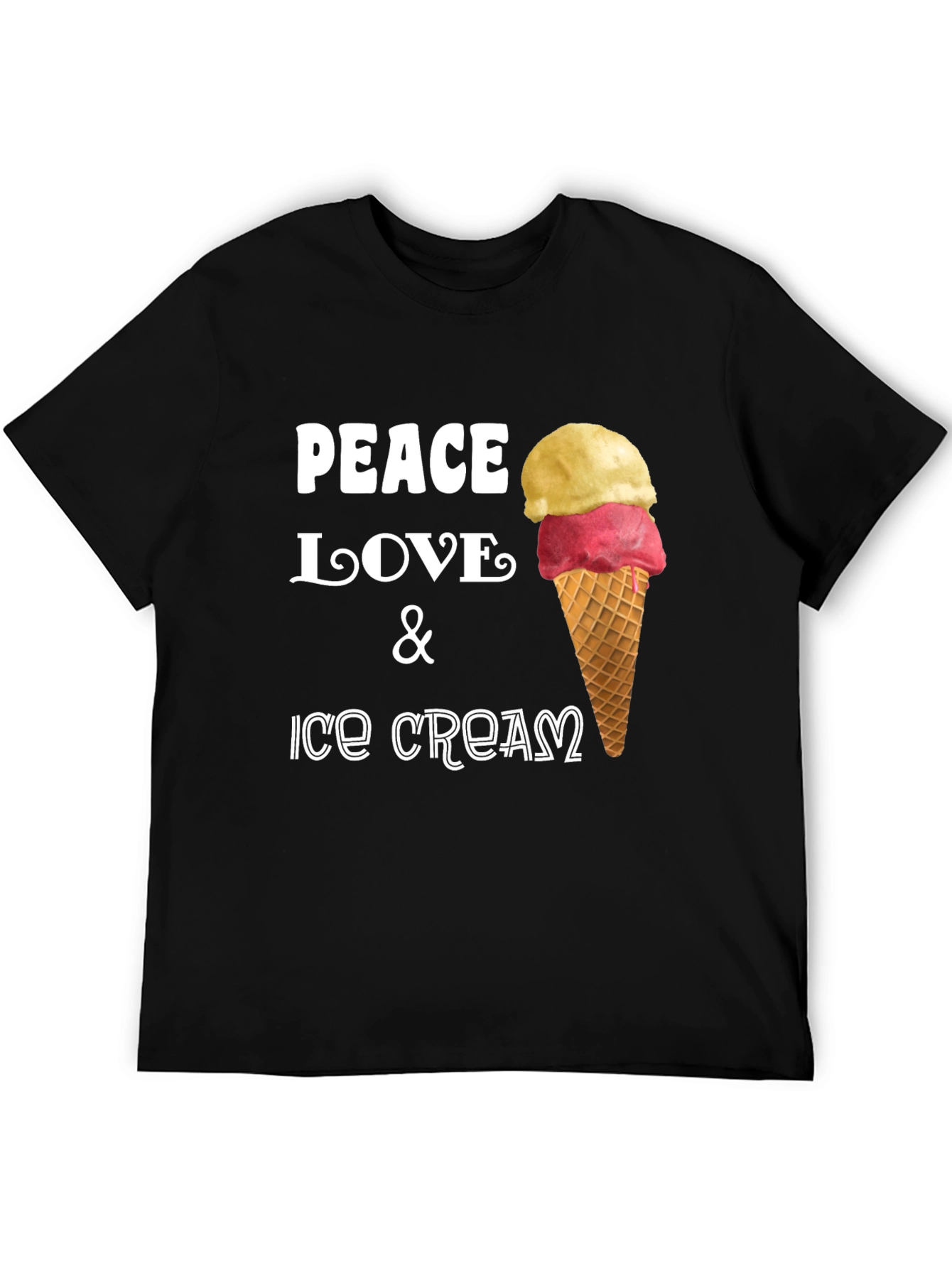 Peace Love & Ice Cream Graphic Tee