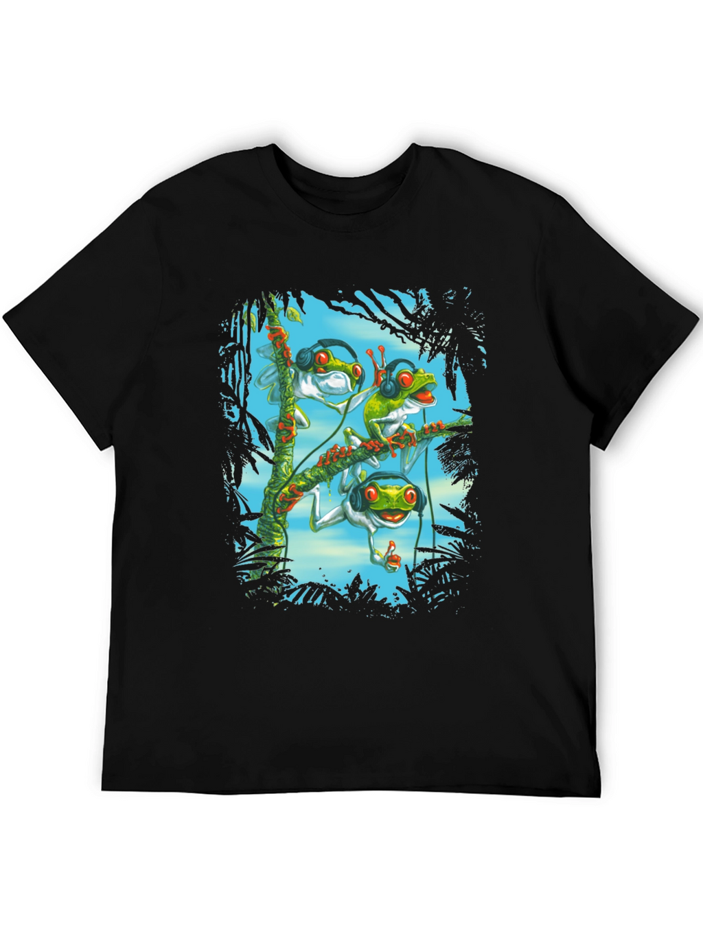 Cool Frog DJ Graphic T-Shirt