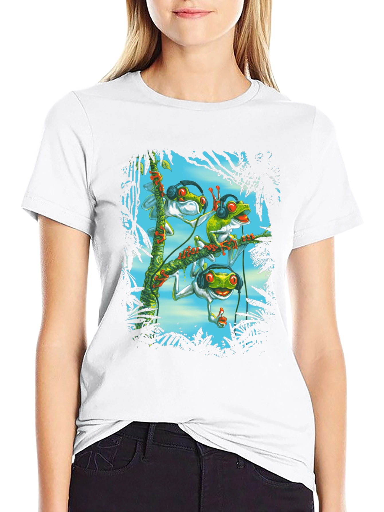 Cool Frog DJ Graphic T-Shirt