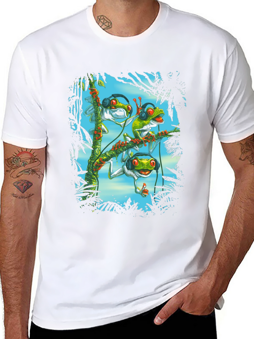 Cool Frog DJ Graphic T-Shirt