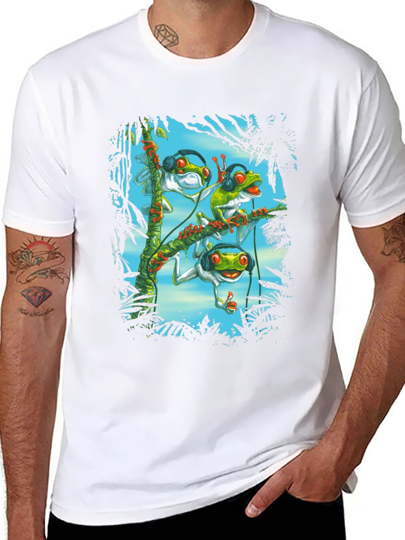 Cool Frog DJ Graphic T-Shirt
