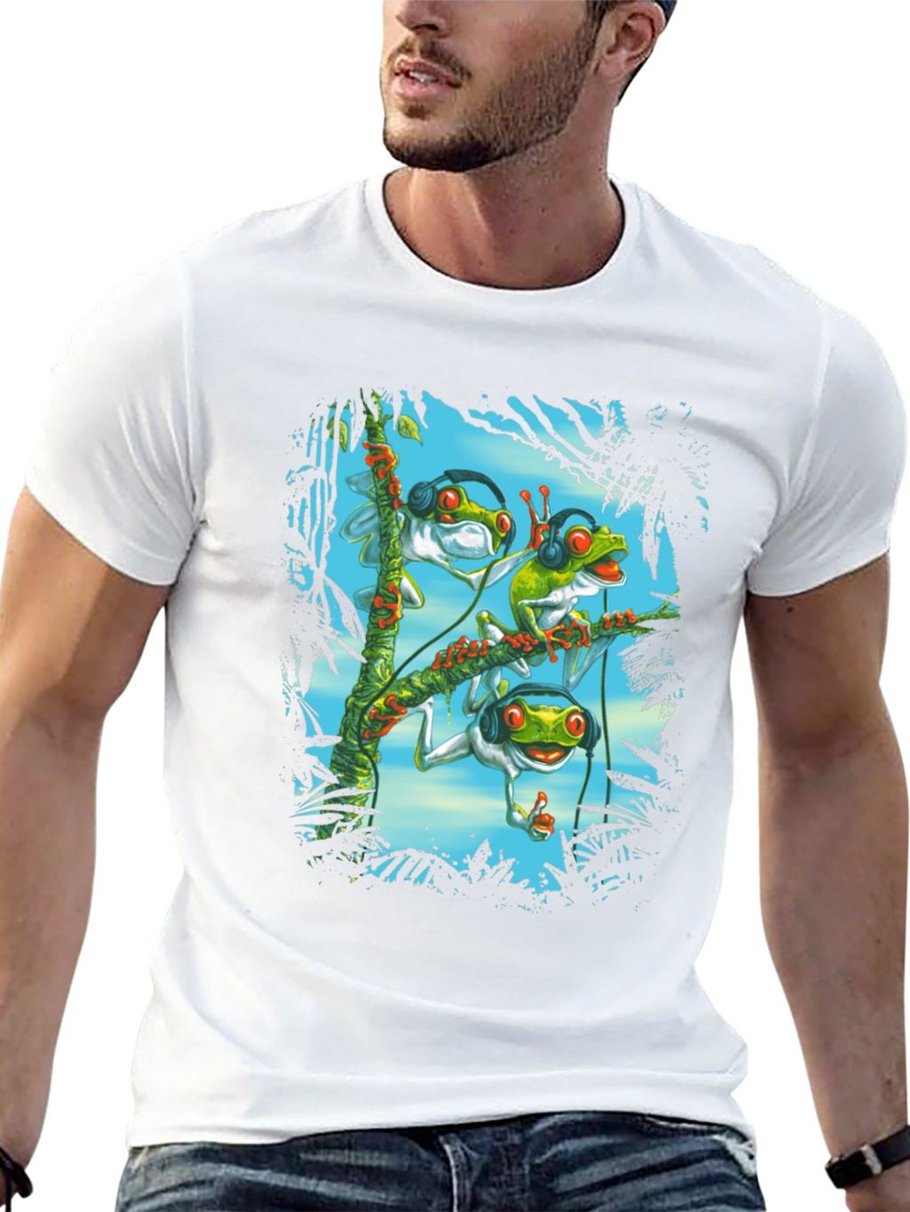 Cool Frog DJ Graphic T-Shirt