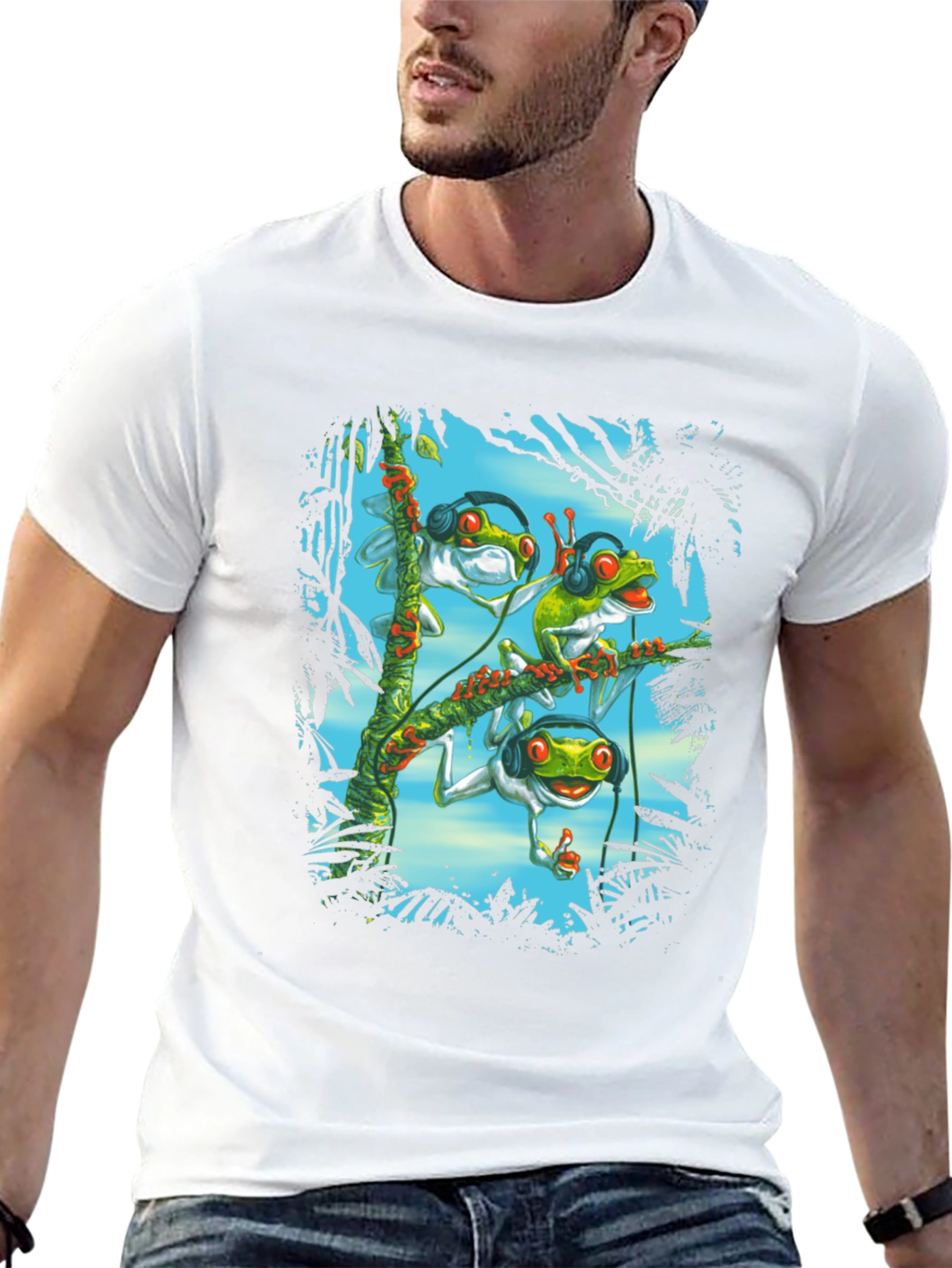 Cool Frog DJ Graphic T-Shirt