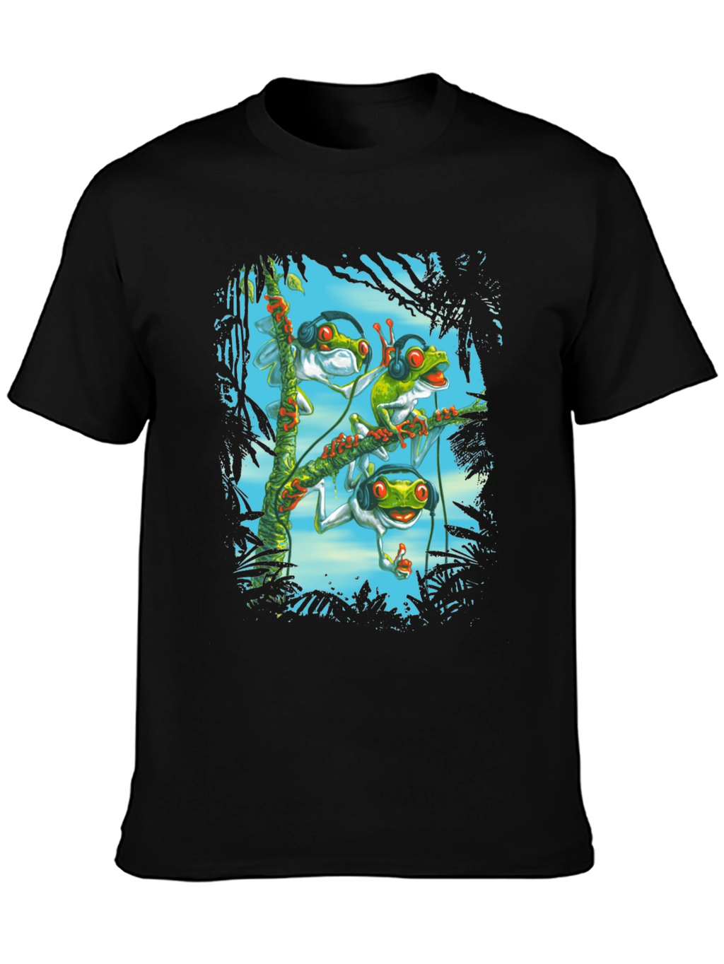 Cool Frog DJ Graphic T-Shirt
