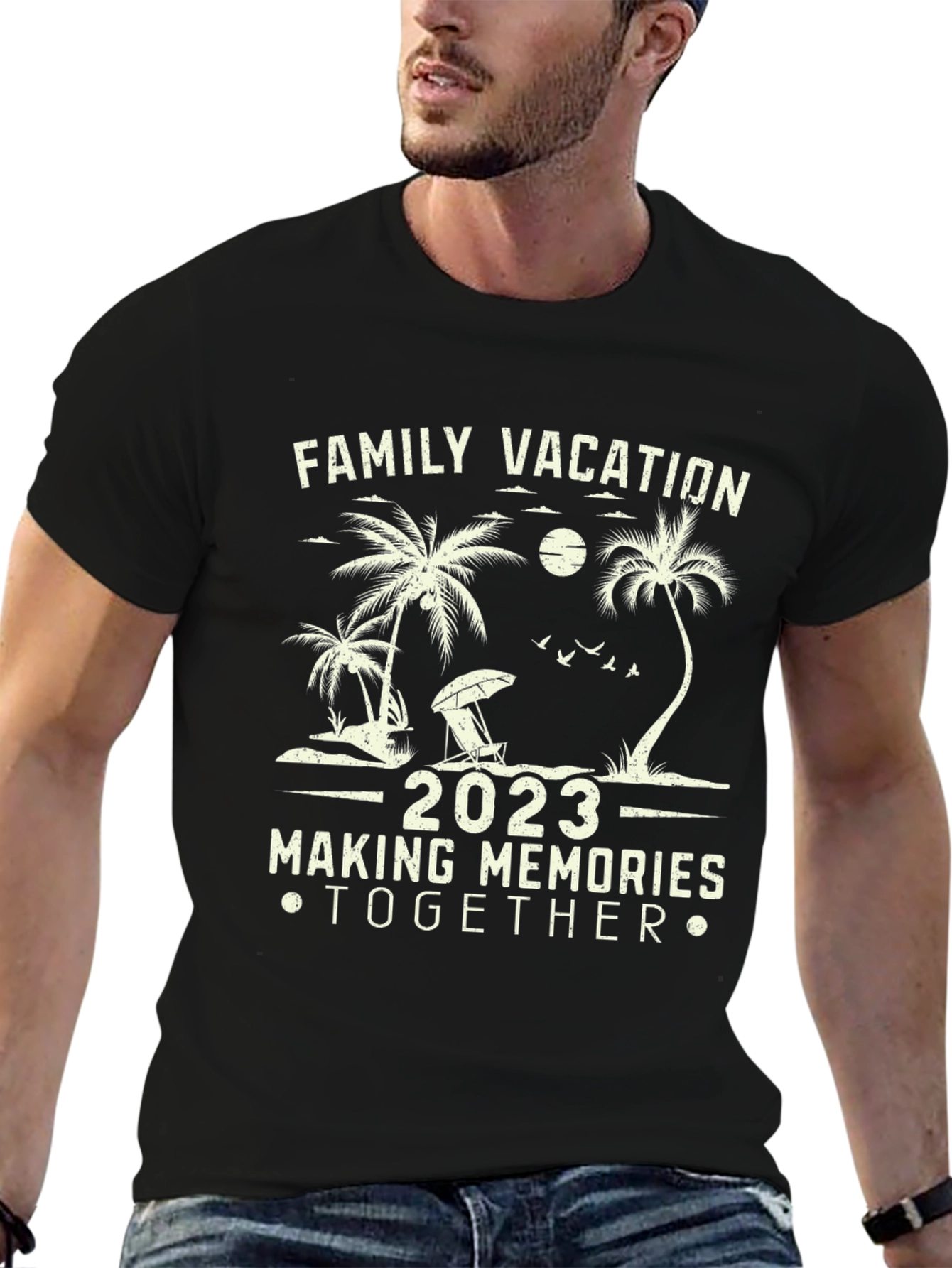 Family Vacation 2023 T-Shirt Beach Design