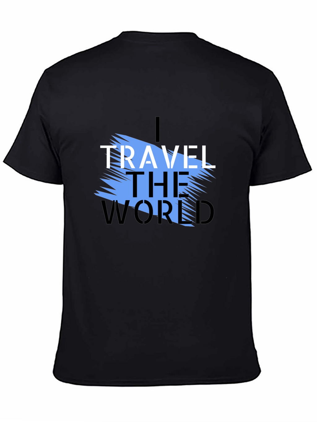I Travel the World Graphic T-Shirt - Black