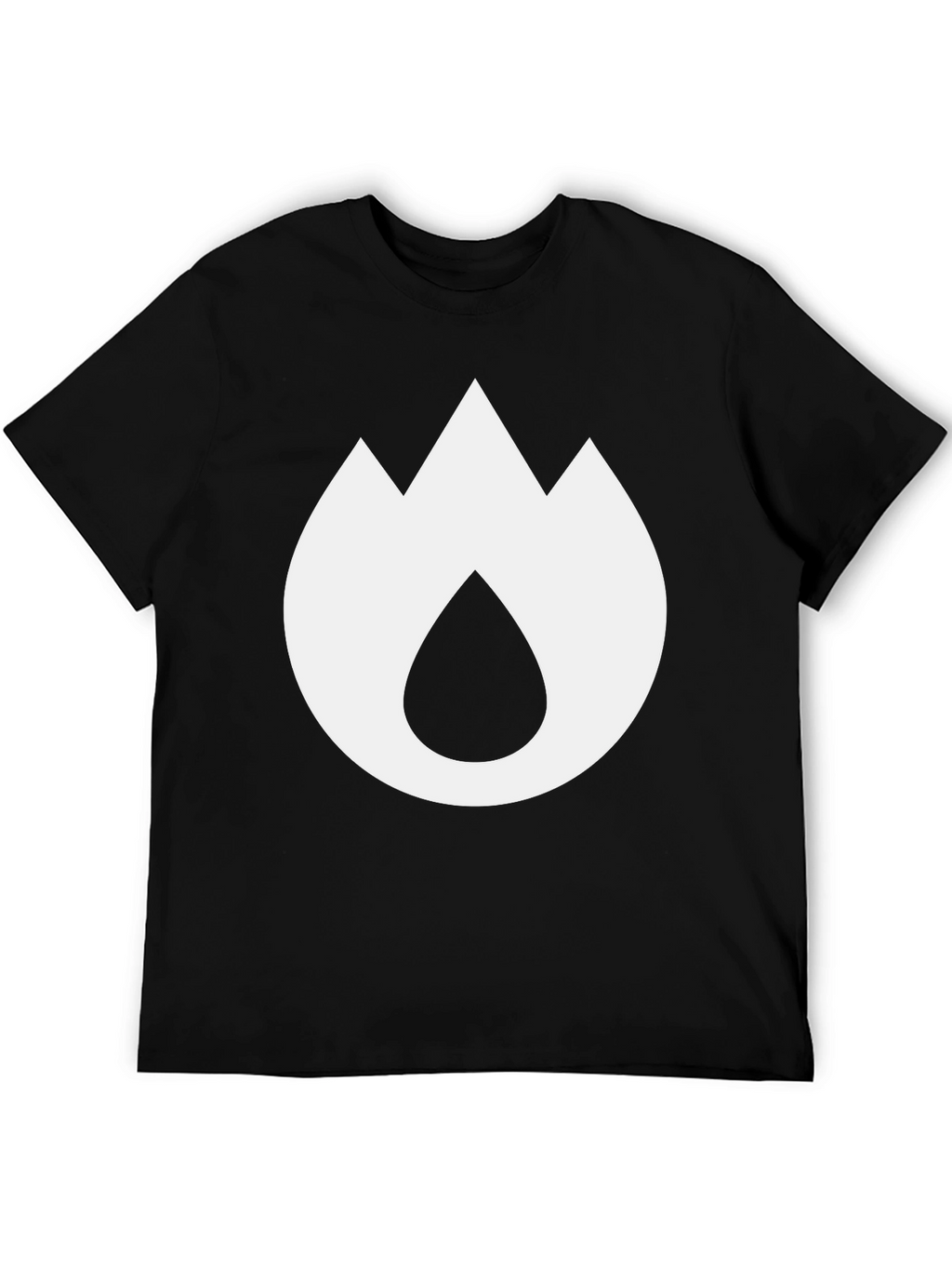 Mountain Flame Graphic Tee - Black Cotton Blend