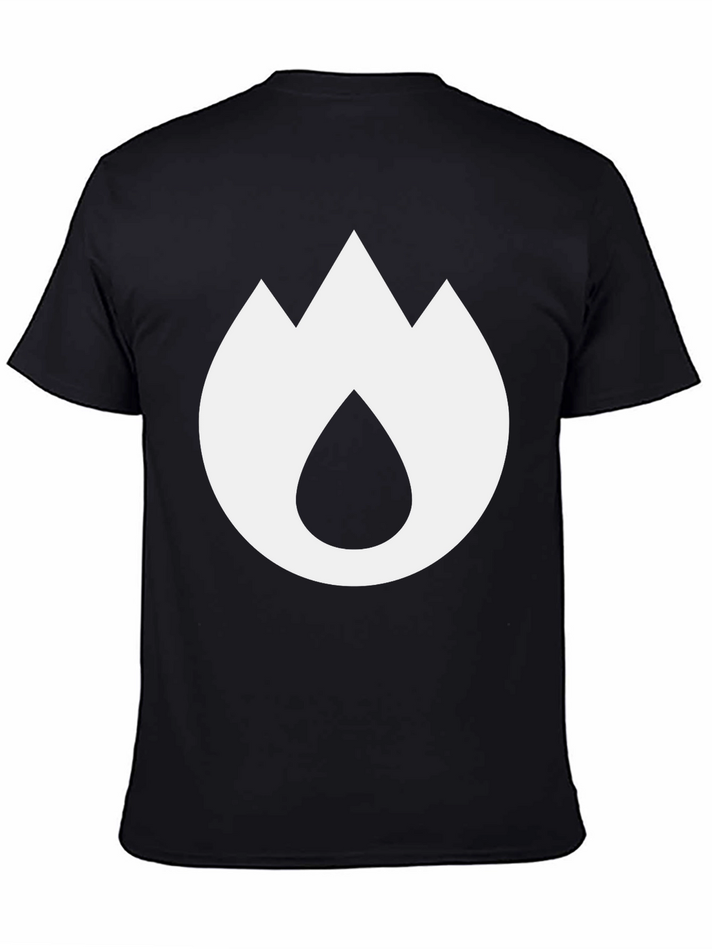 Mountain Flame Graphic Tee - Black Cotton Blend