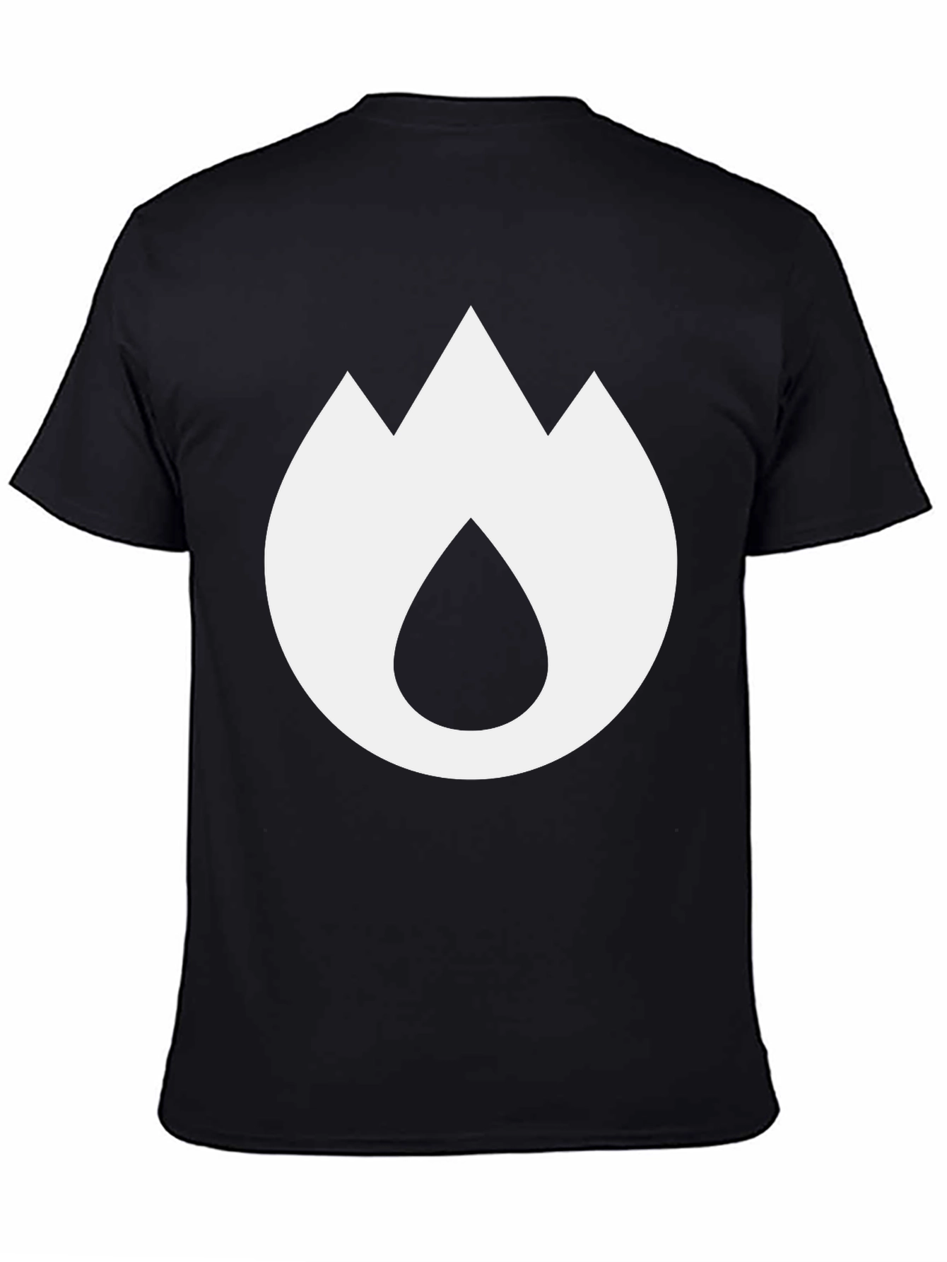 Mountain Flame Graphic Tee - Black Cotton Blend