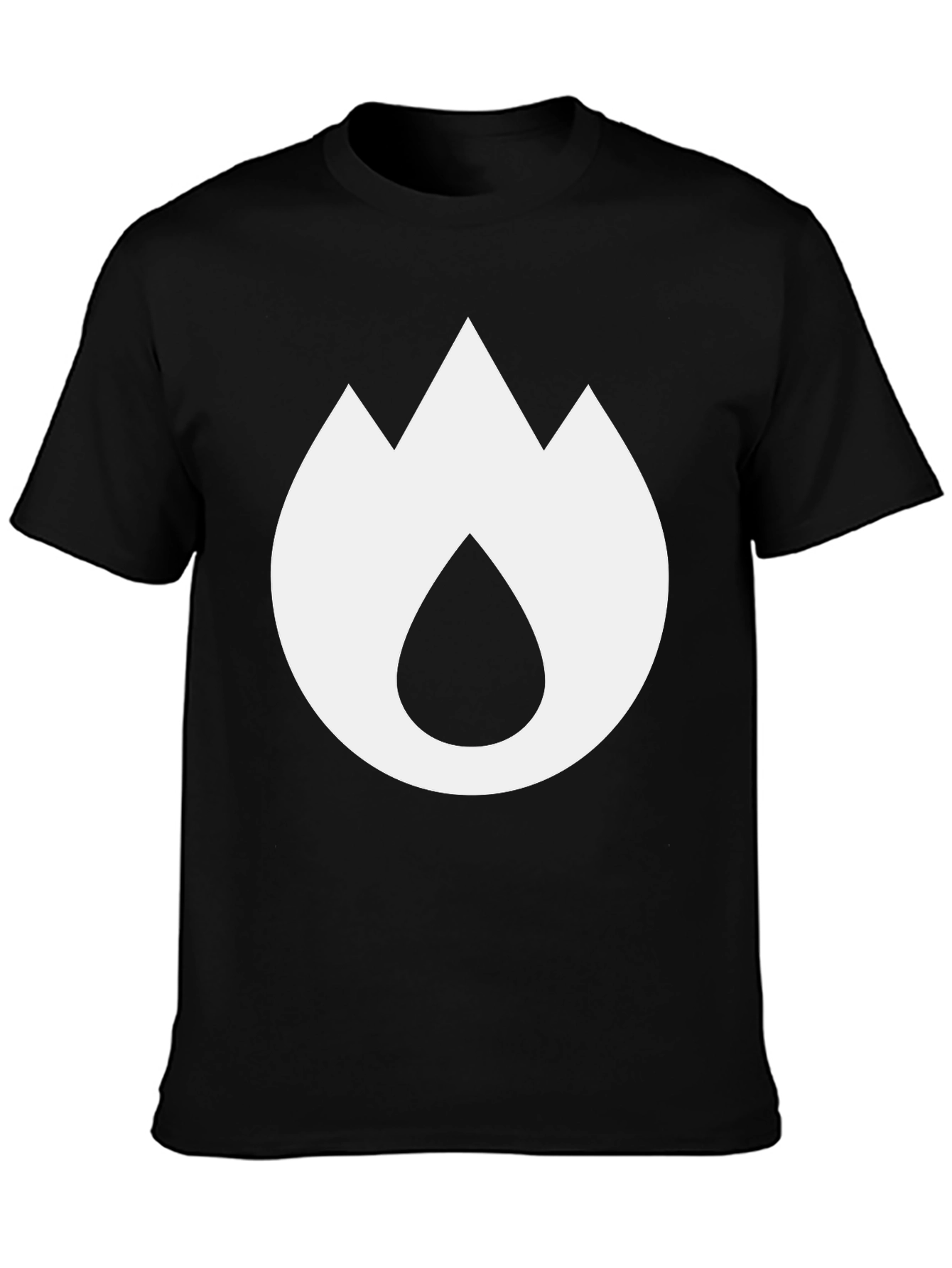 Mountain Flame Graphic Tee - Black Cotton Blend