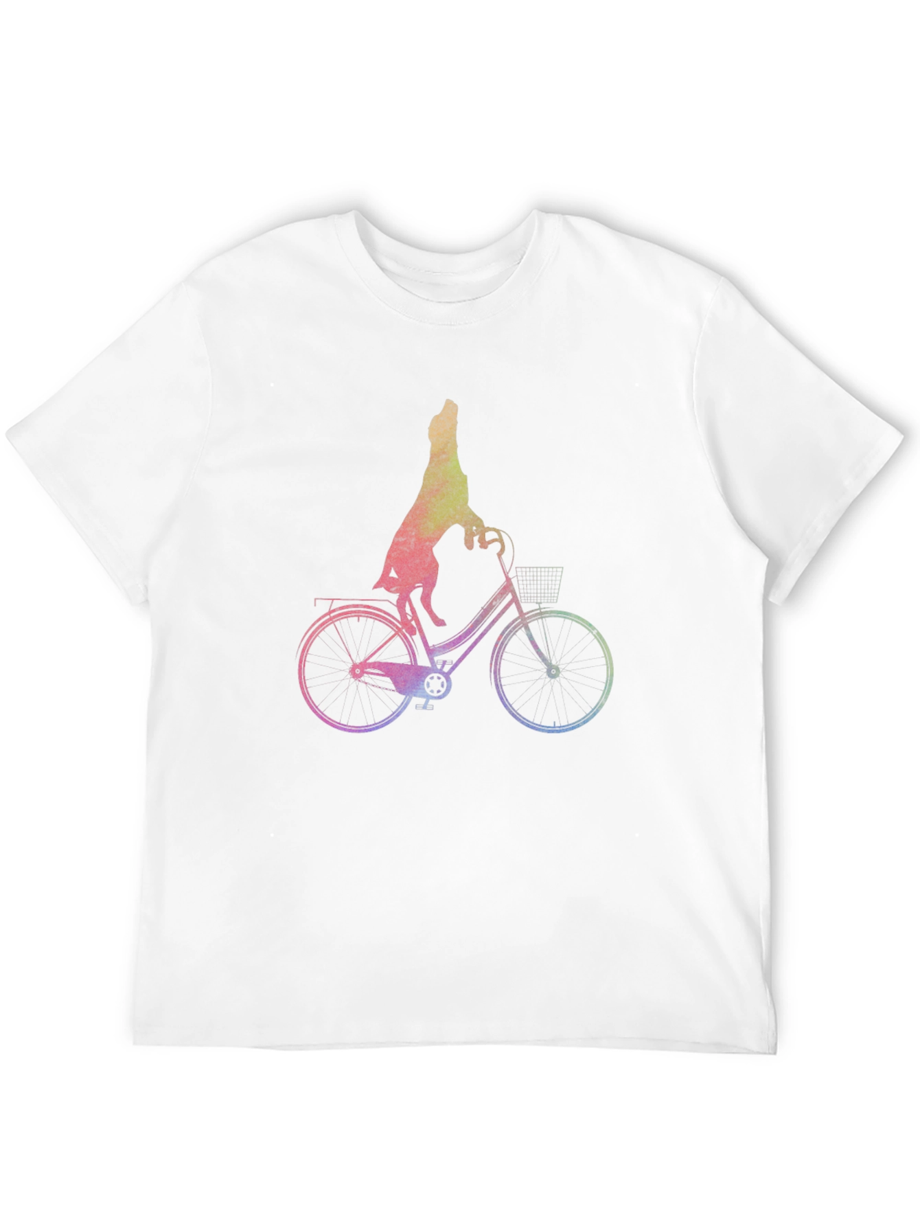 Dog Riding Bike Graphic Tee - Unisex