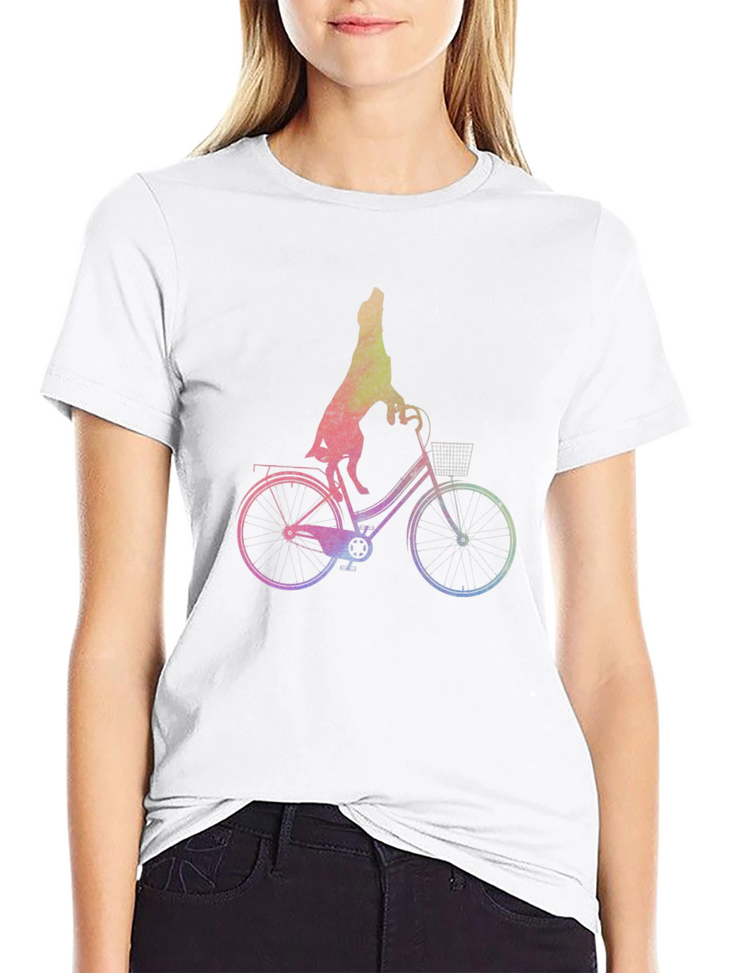 Dog Riding Bike Graphic Tee - Unisex