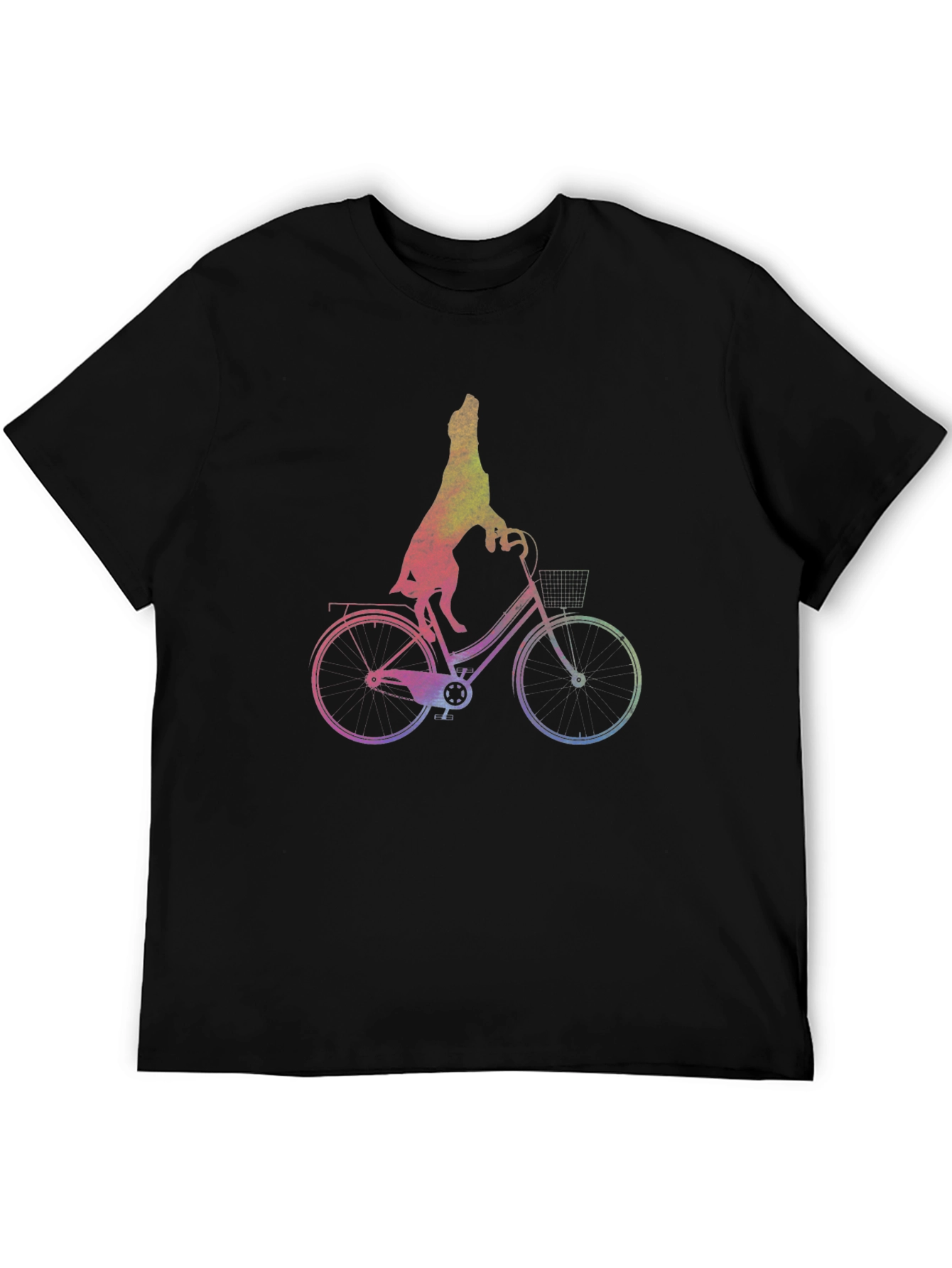 Dog Riding Bike Graphic Tee - Unisex