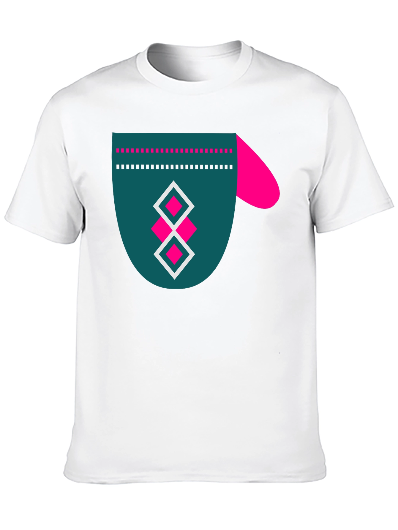 Modern Graphic Tee - Funky Mitten Design