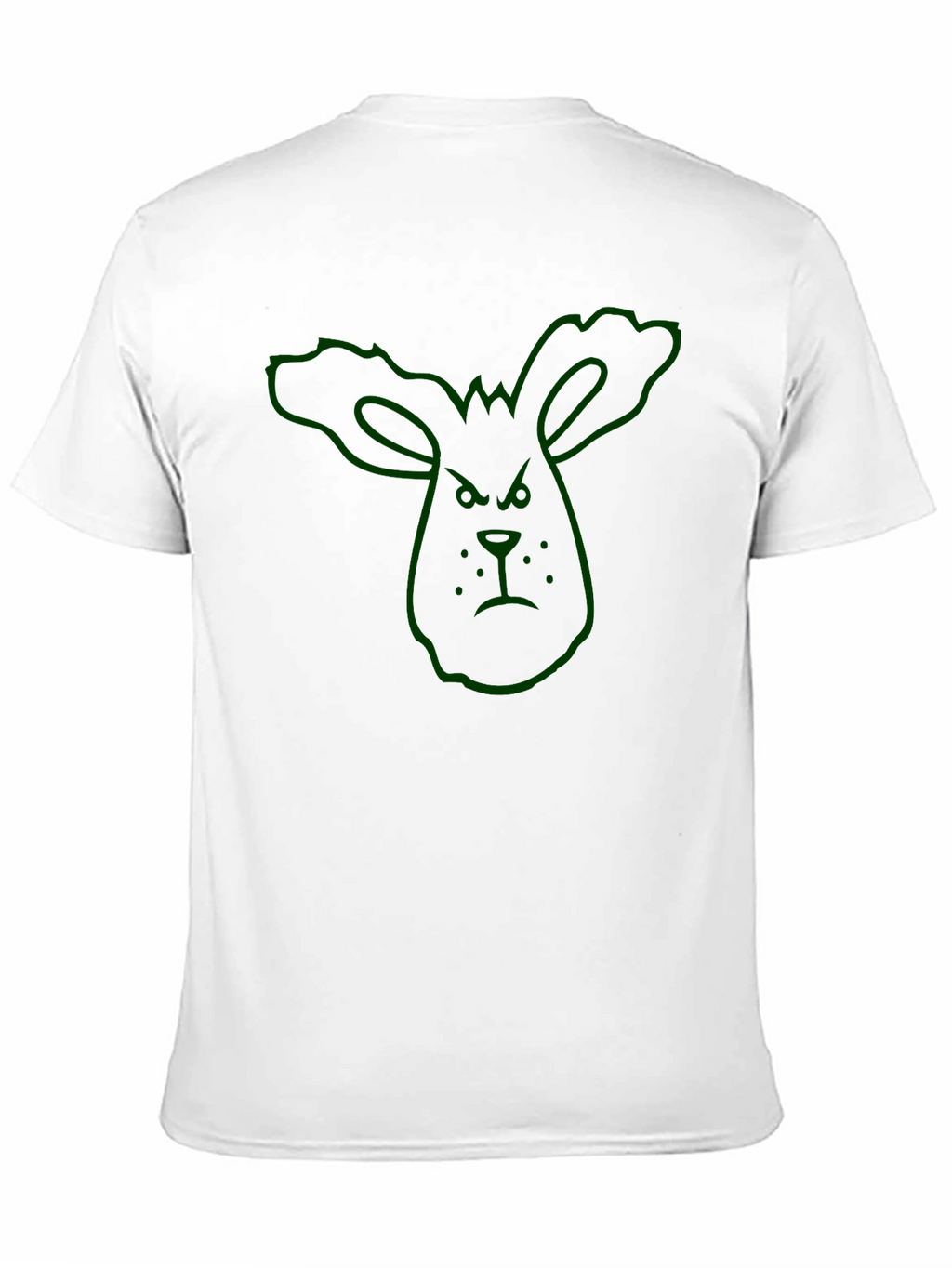 Grumpy Bunny Outline Graphic T-Shirt