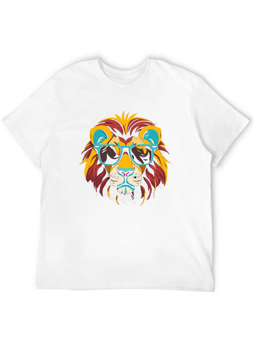 Cool Lion Graphic Tee - Black Cotton T-Shirt
