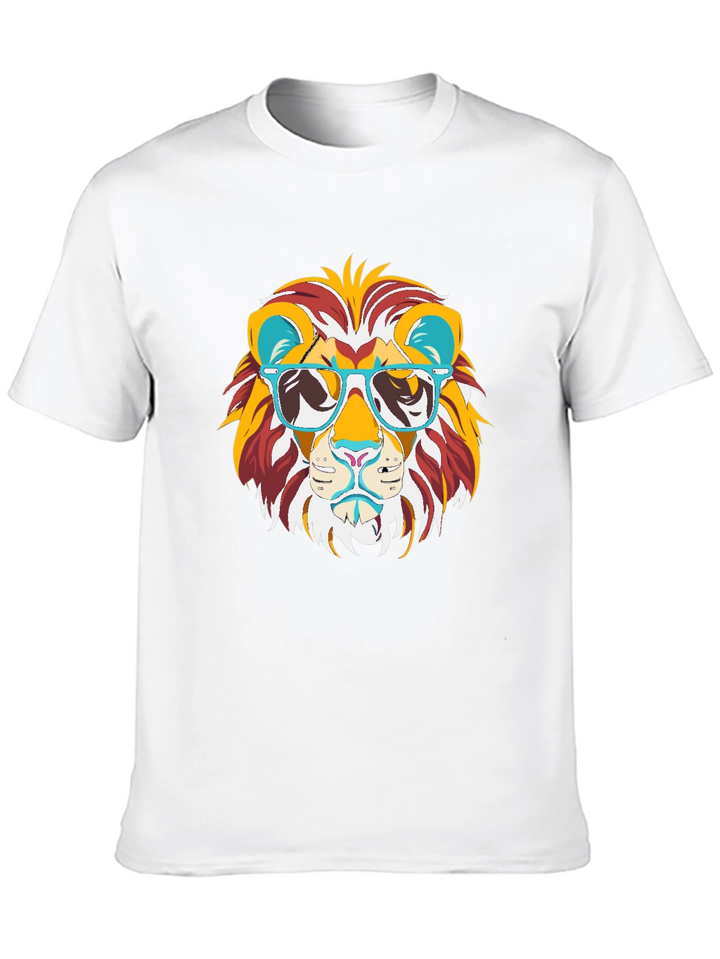 Cool Lion Graphic Tee - Black Cotton T-Shirt
