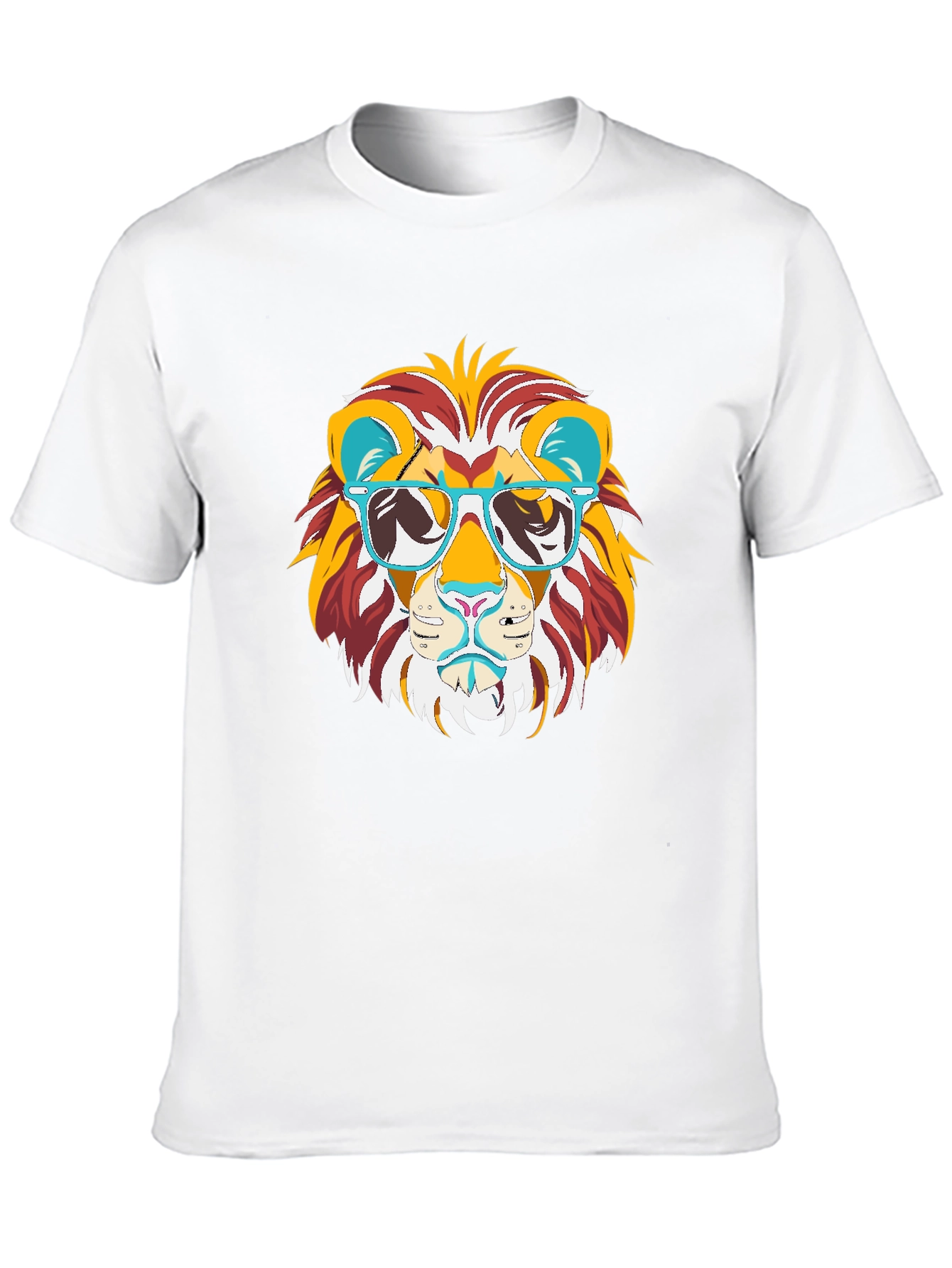 Cool Lion Graphic Tee - Black Cotton T-Shirt