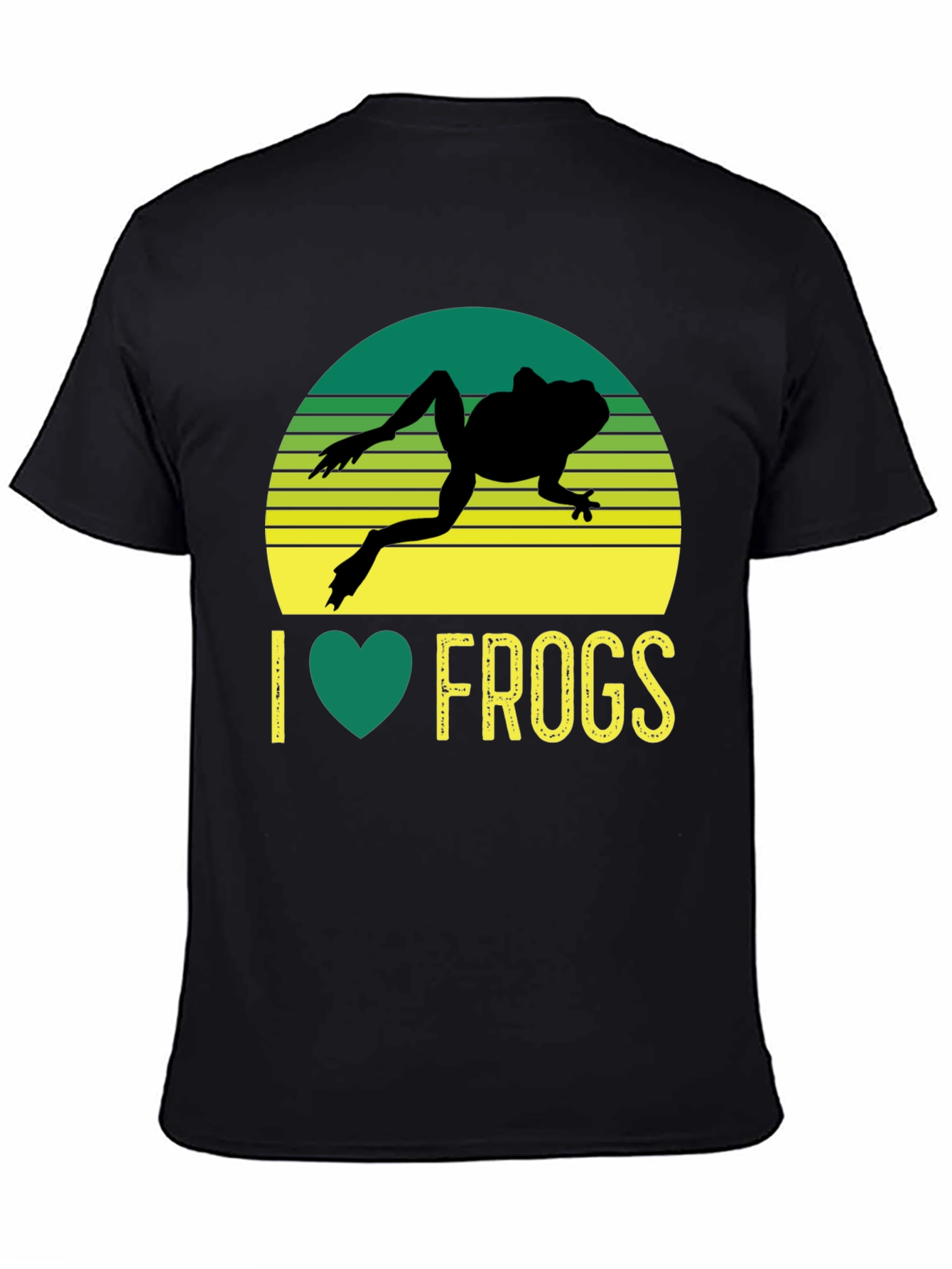 I Love Frogs T-Shirt - Vintage Frog Silhouette