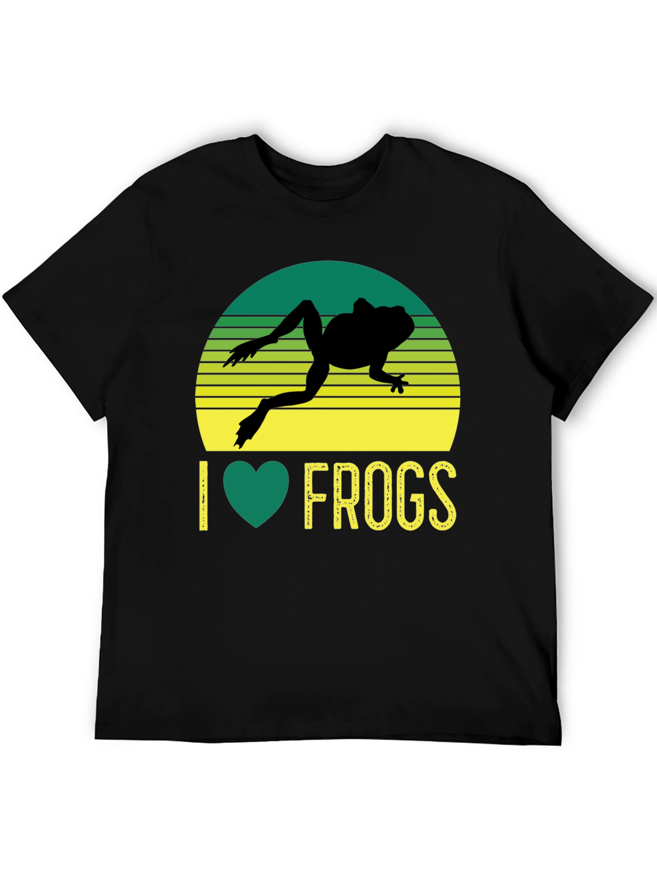 I Love Frogs T-Shirt - Vintage Frog Silhouette