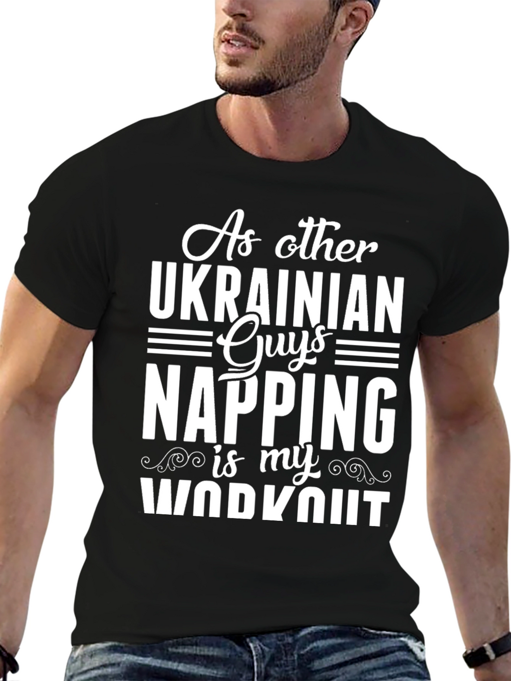 Ukrainian Guys Napping Workout Graphic T-Shirt