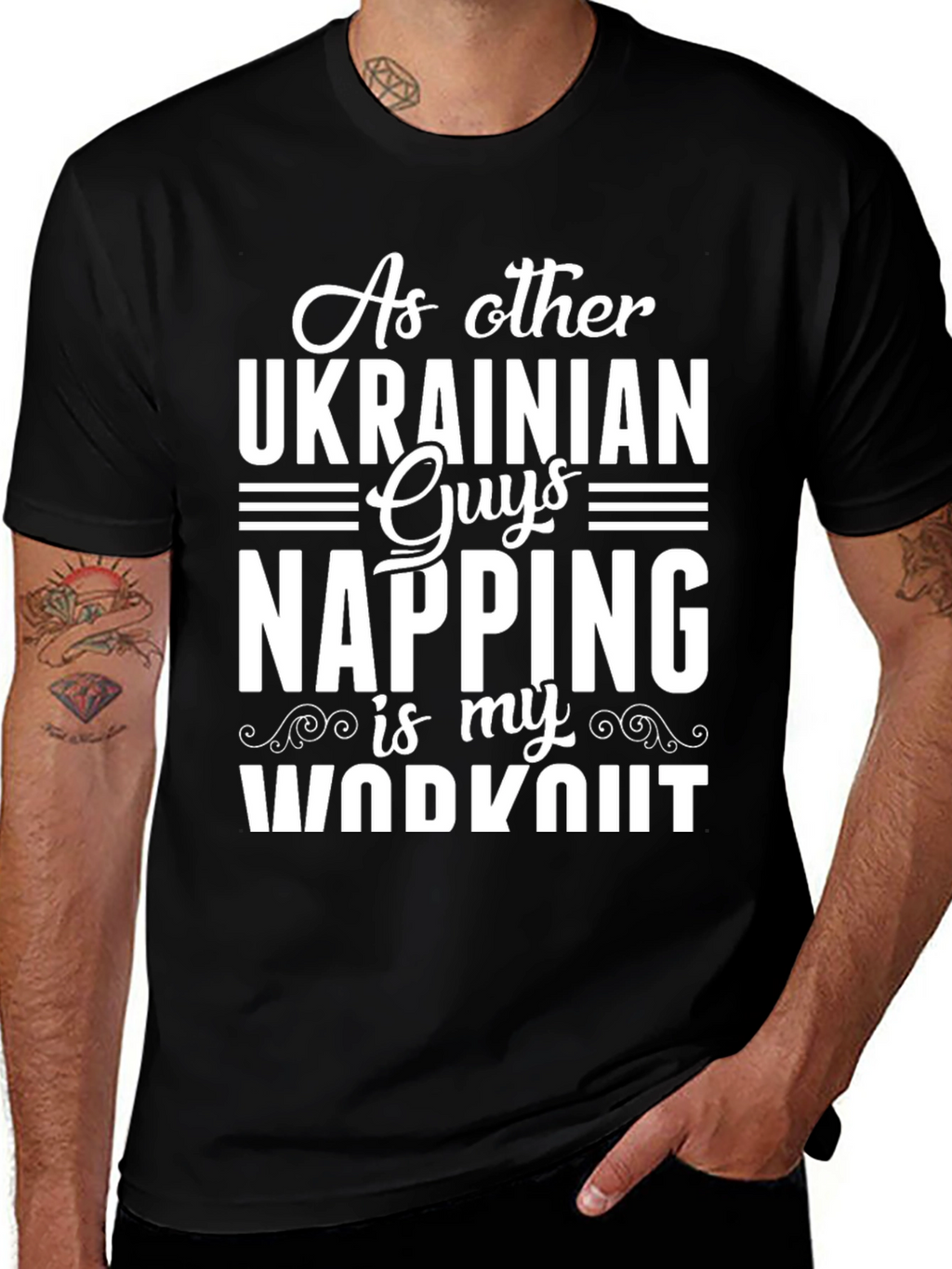 Ukrainian Guys Napping Workout Graphic T-Shirt
