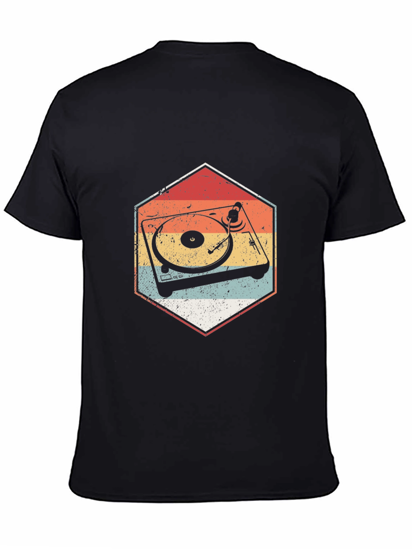 Retro Turntable Graphic Tee - Classic Music Lover T-Shirt