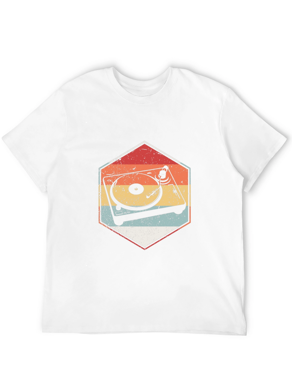 Retro Turntable Graphic Tee - Classic Music Lover T-Shirt