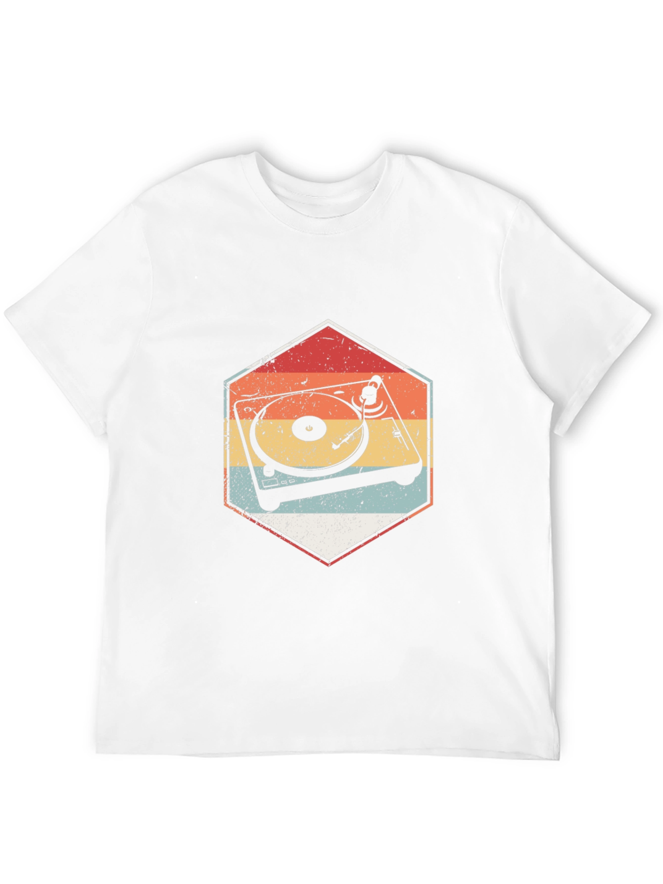 Retro Turntable Graphic Tee - Classic Music Lover T-Shirt