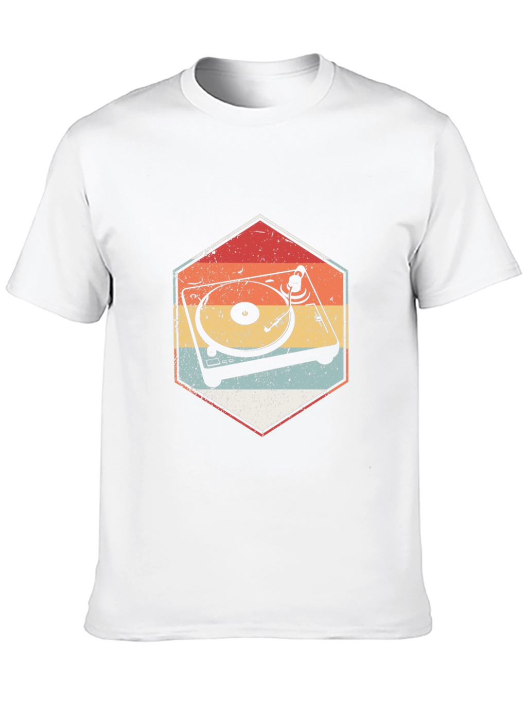 Retro Turntable Graphic Tee - Classic Music Lover T-Shirt