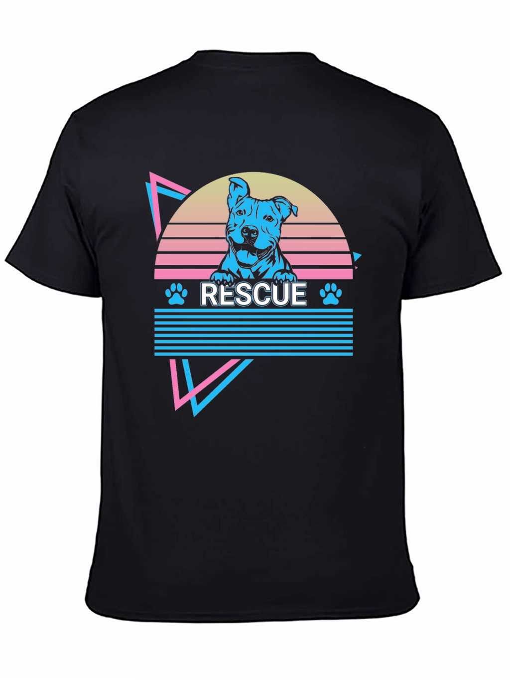 Rescue Dog Retro Graphic T-Shirt
