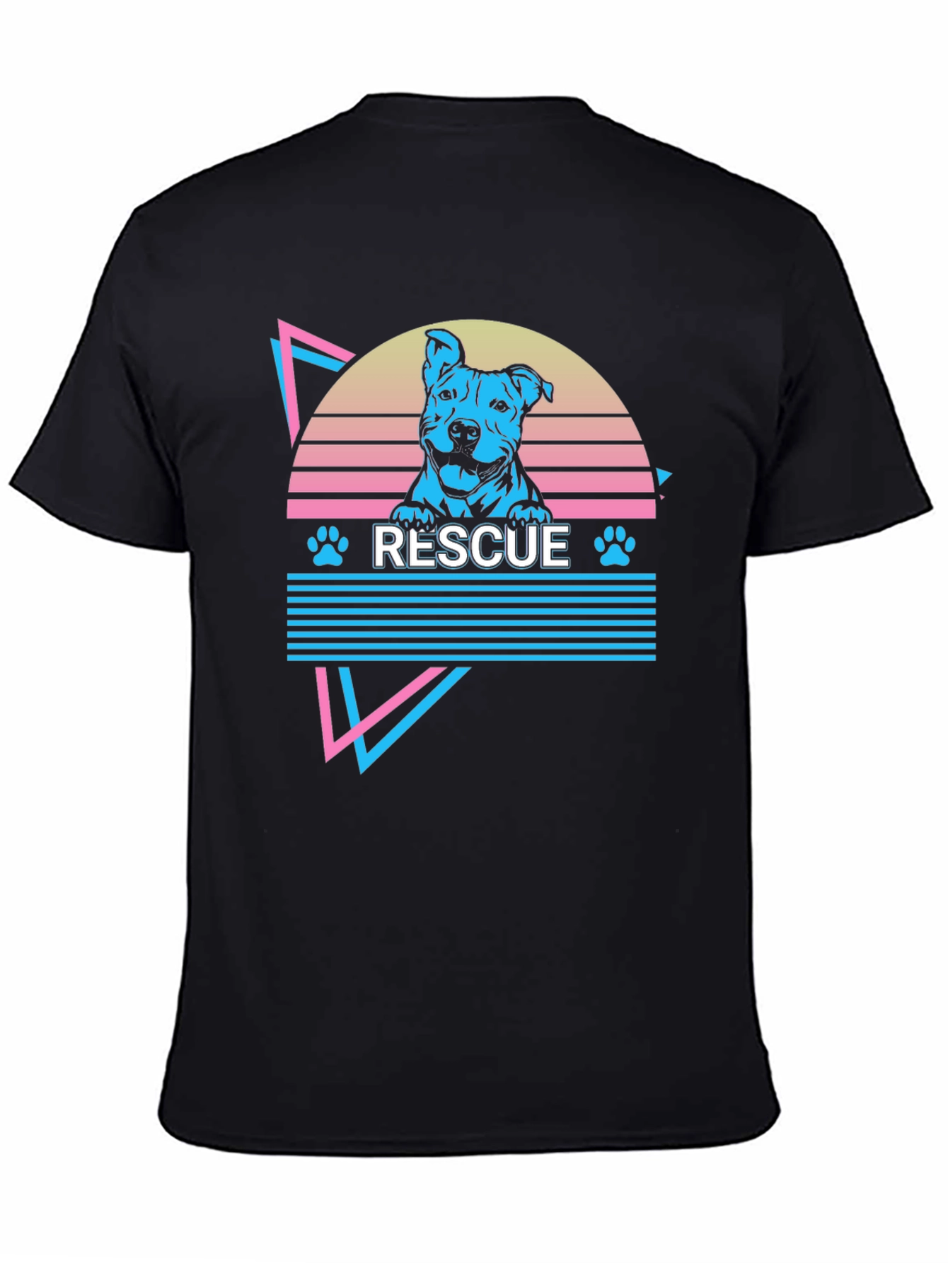 Rescue Dog Retro Graphic T-Shirt