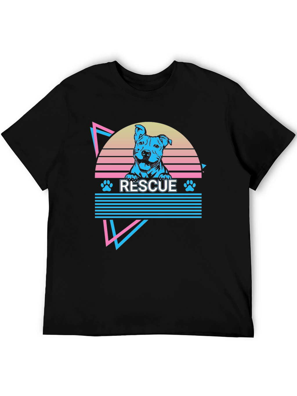 Rescue Dog Retro Graphic T-Shirt