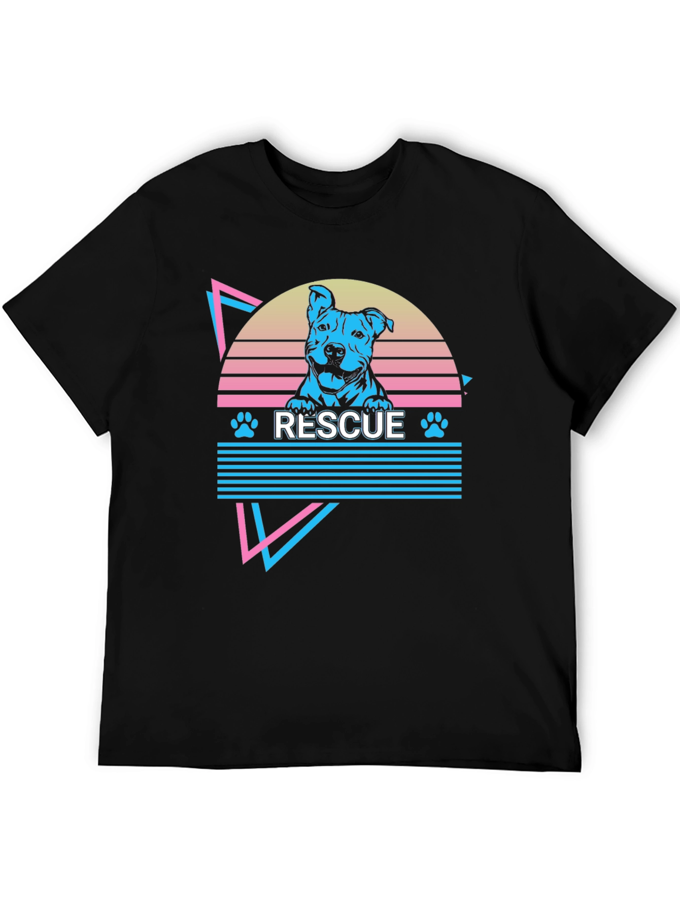 Rescue Dog Retro Graphic T-Shirt