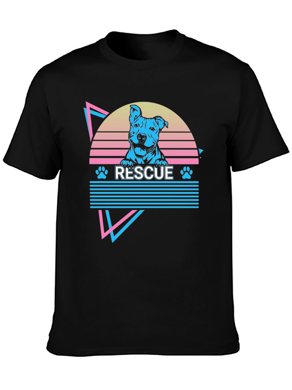 Rescue Dog Retro Graphic T-Shirt