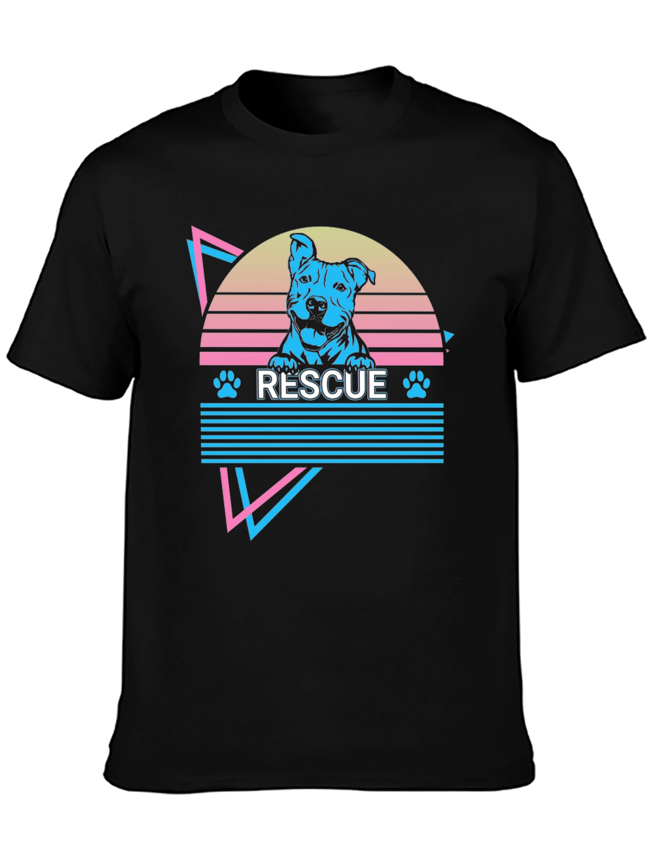 Rescue Dog Retro Graphic T-Shirt