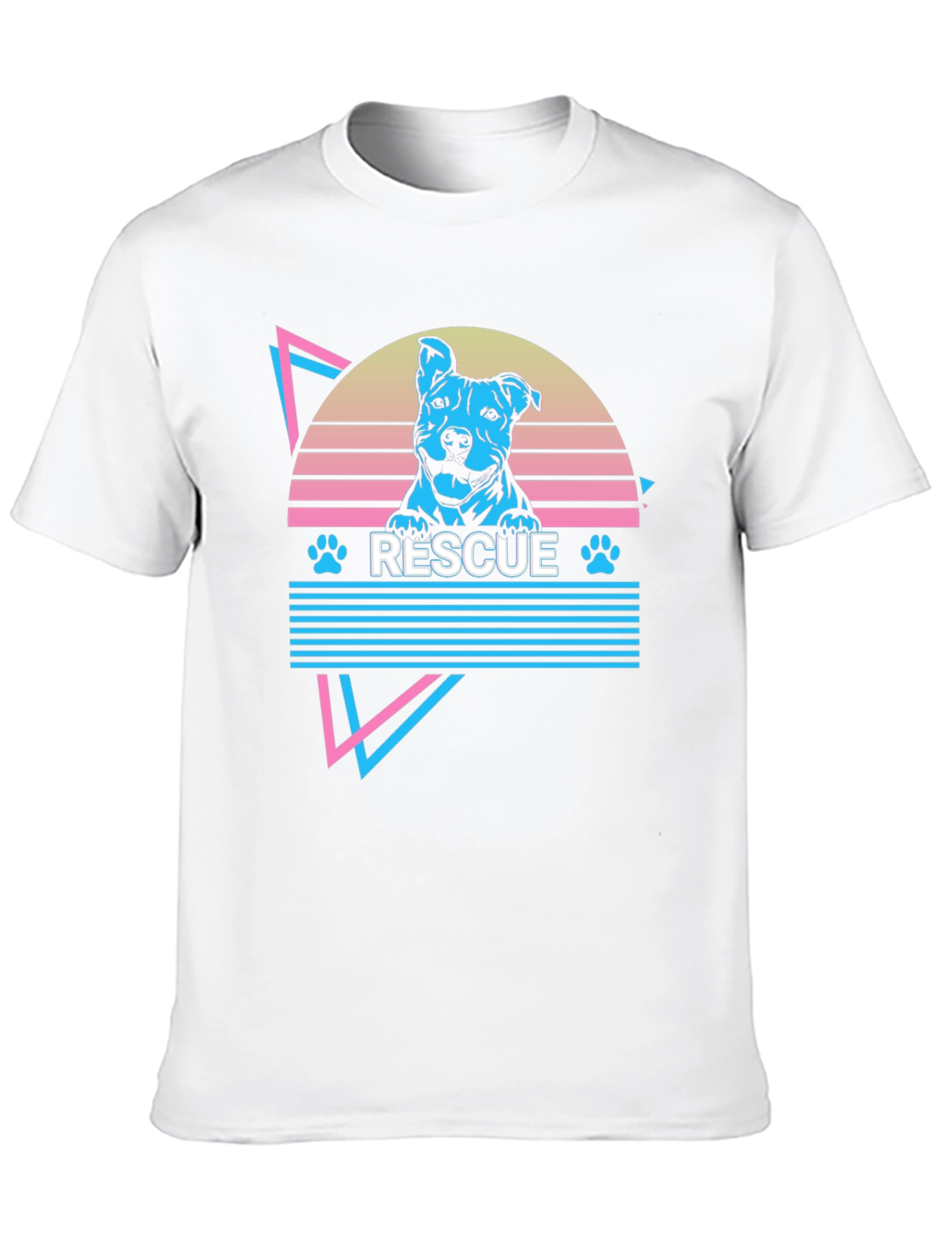 Rescue Dog Retro Graphic T-Shirt