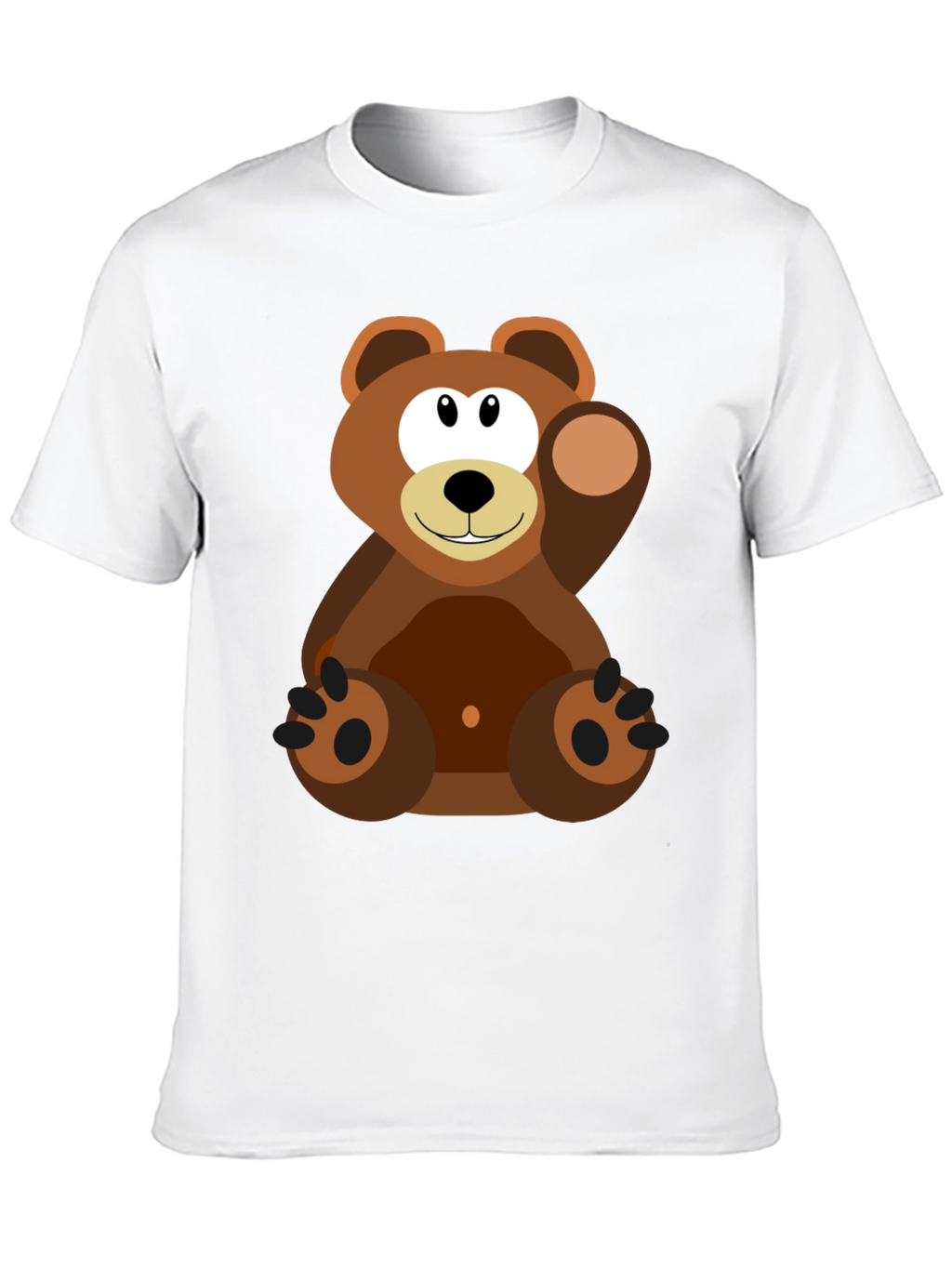 Cartoon Bear Graphic Tee - Soft Cotton Blend