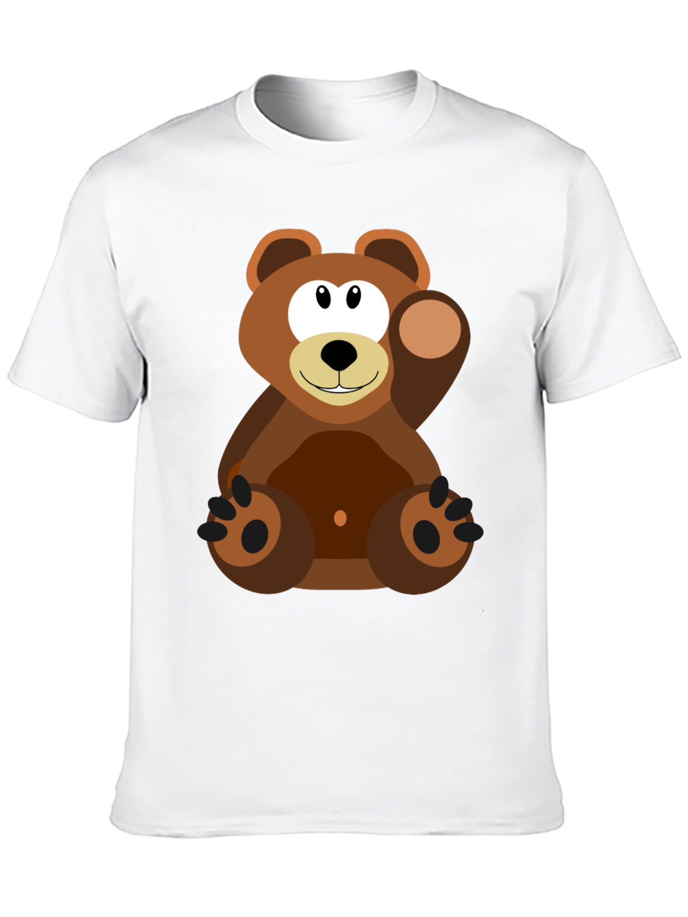 Cartoon Bear Graphic Tee - Soft Cotton Blend