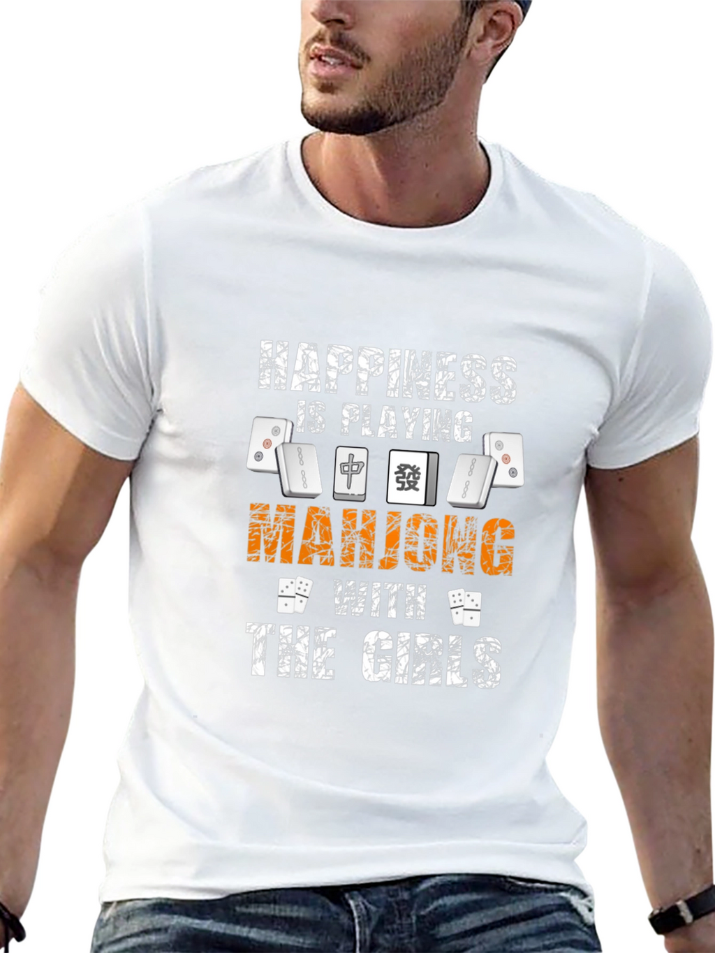 Mahjong Girls Black T-Shirt