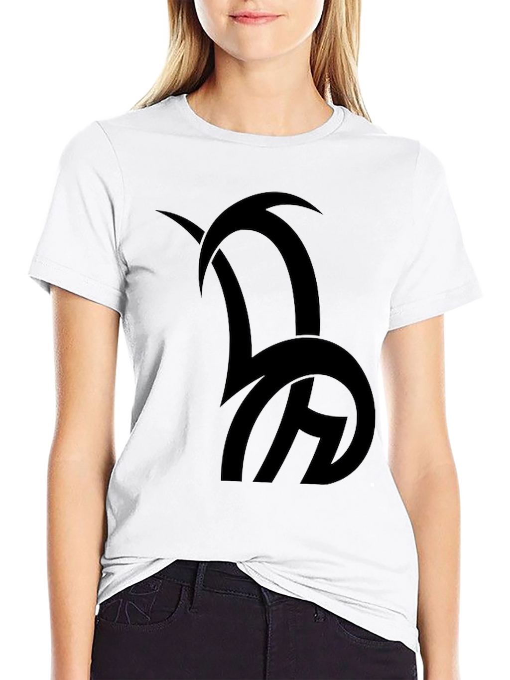 Black Graphic Tee - Abstract Design