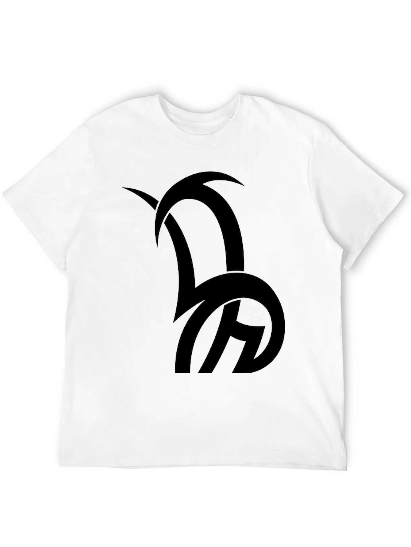 Black Graphic Tee - Abstract Design