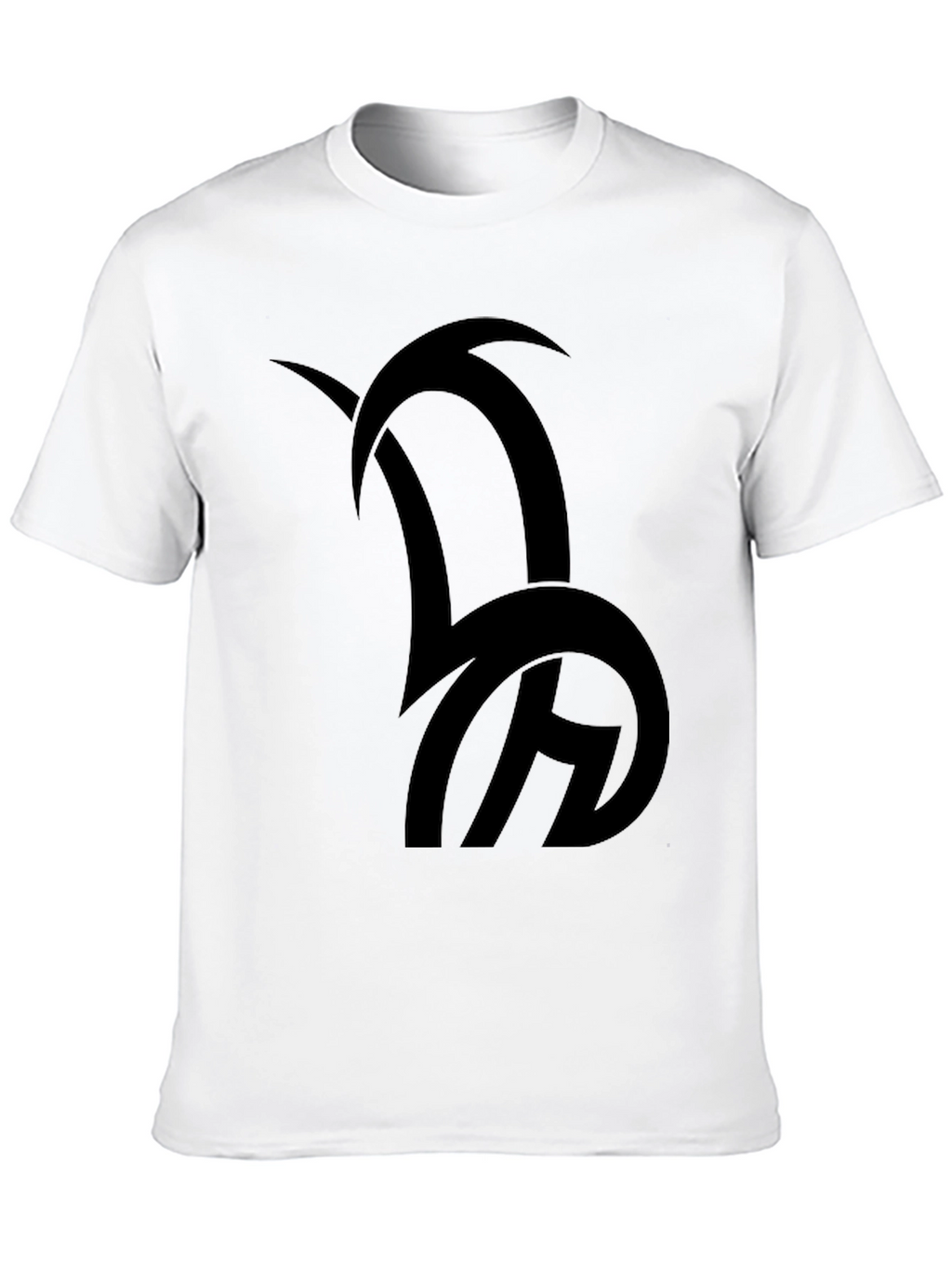 Black Graphic Tee - Abstract Design