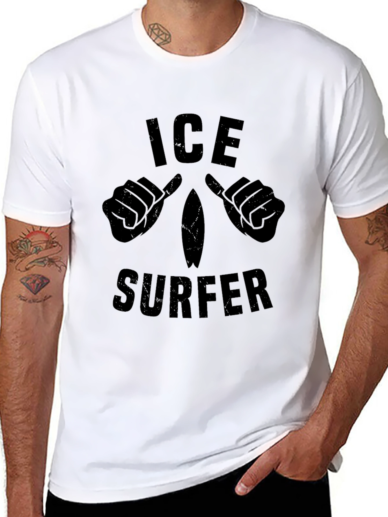 Ice Surfer Graphic Tee - Cool & Unique Design
