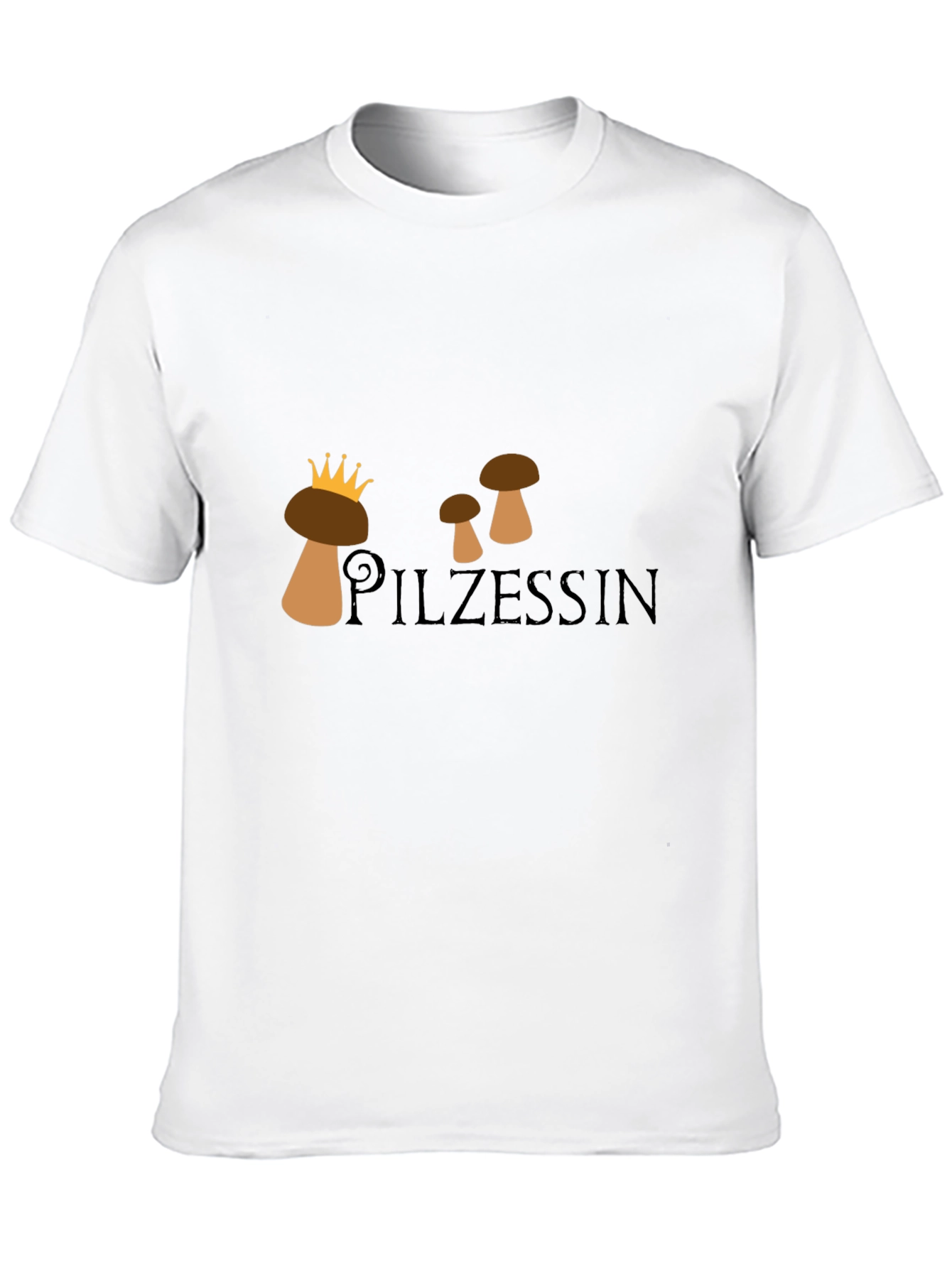 Pilzessin Mushroom Graphic Tee - Unisex Black T-Shirt