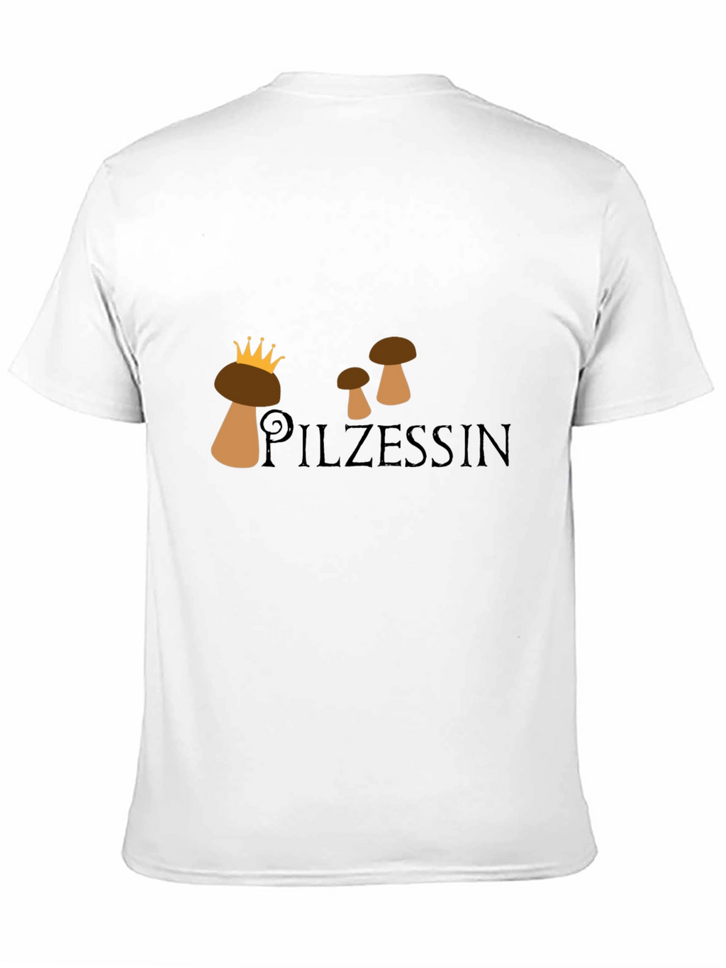 Pilzessin Mushroom Graphic Tee - Unisex Black T-Shirt